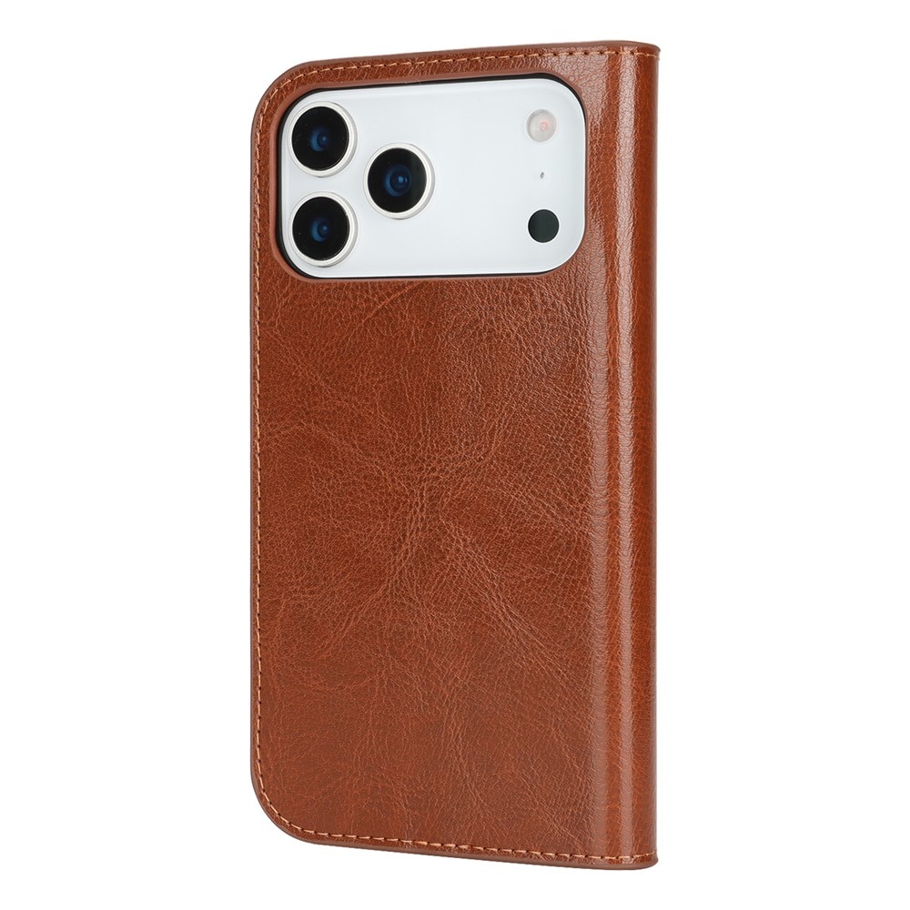 iPhone 17 Pro Max Handytasche aus Echtem Leder Braun