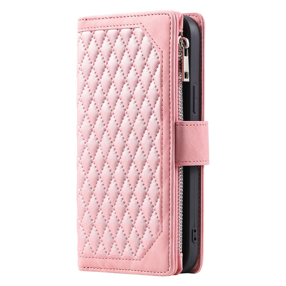 iPhone 17 Brieftasche Hülle Quilted Rosa