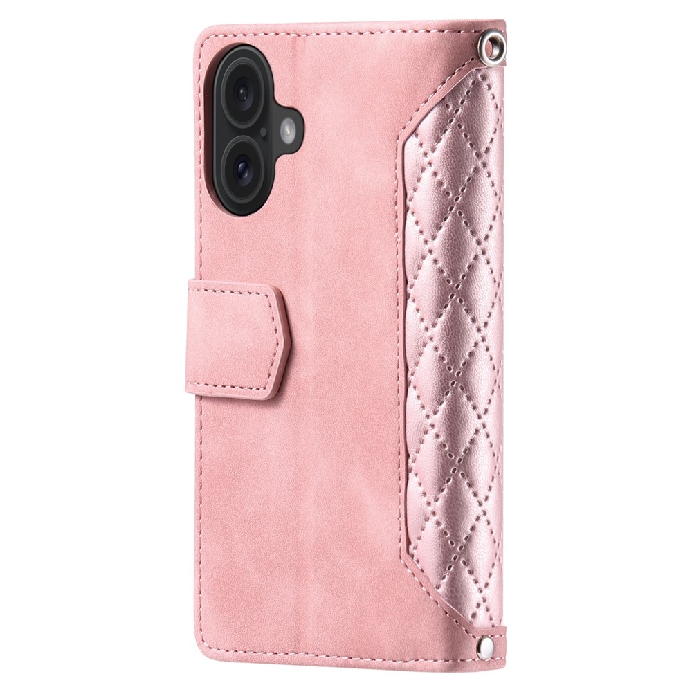 iPhone 17 Brieftasche Hülle Quilted Rosa