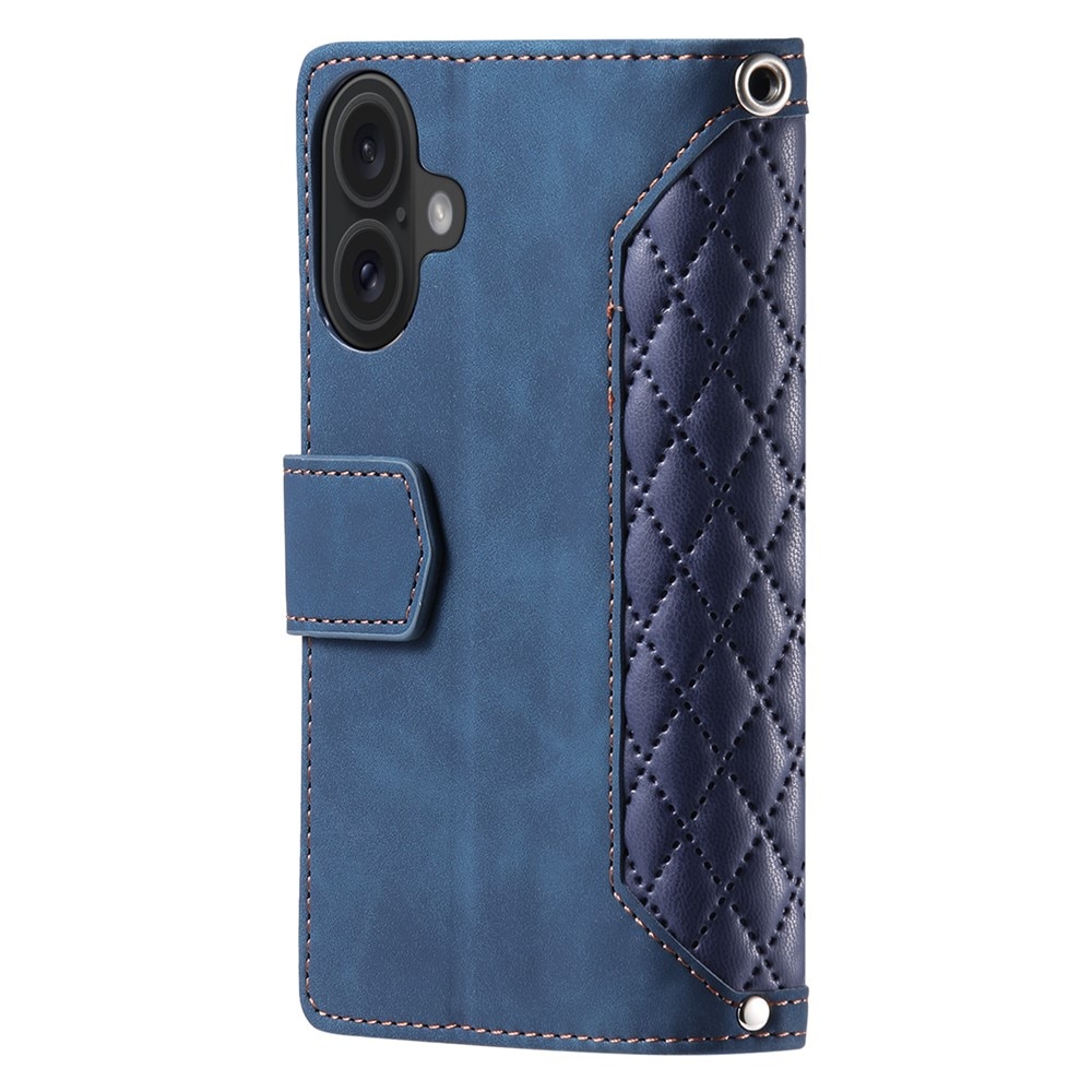 iPhone 17 Brieftasche Hülle Quilted Blau