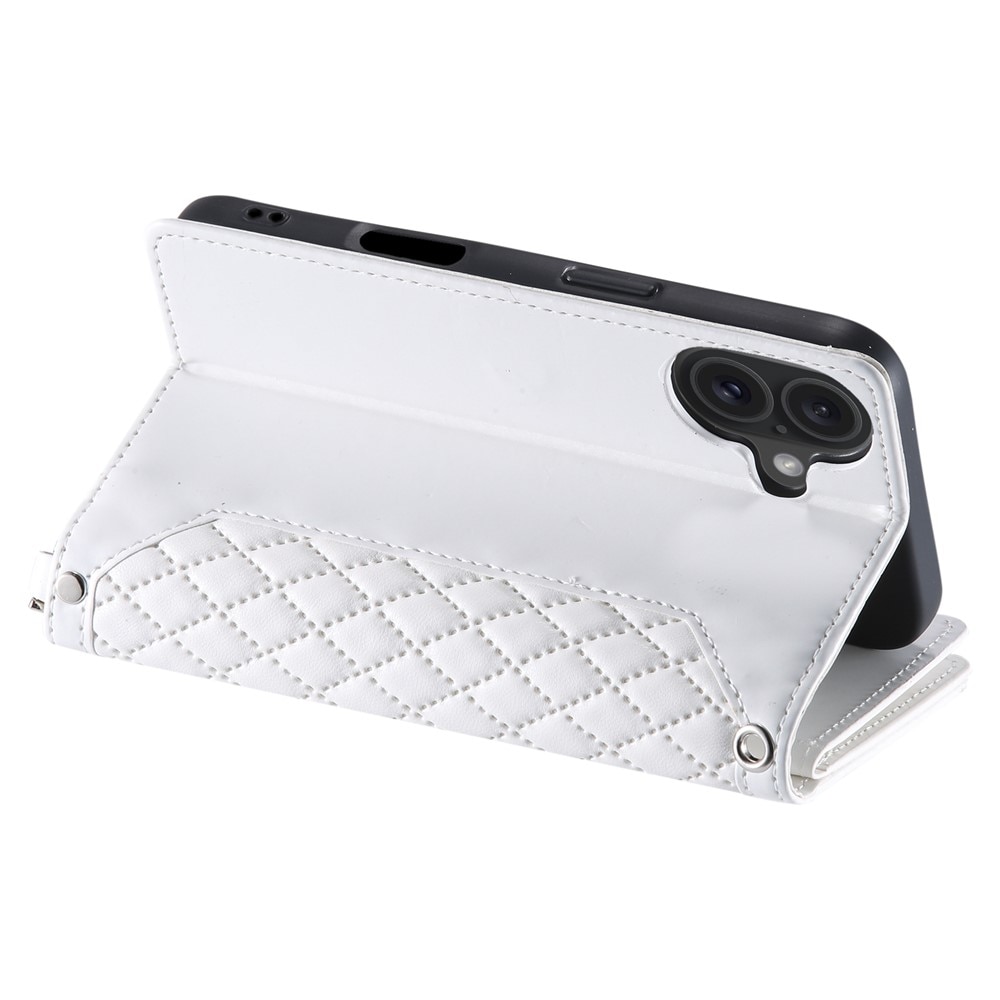 iPhone 17 Brieftasche Hülle Quilted Weiß