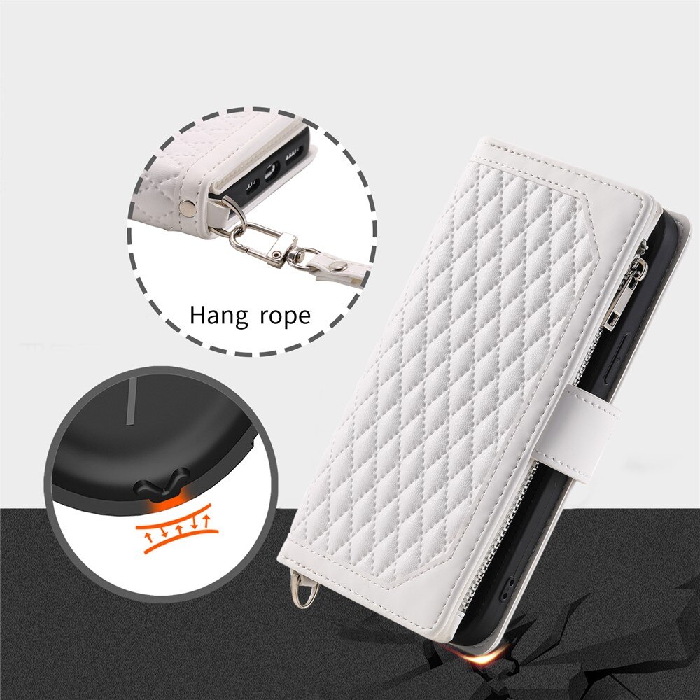 iPhone 17 Brieftasche Hülle Quilted Weiß