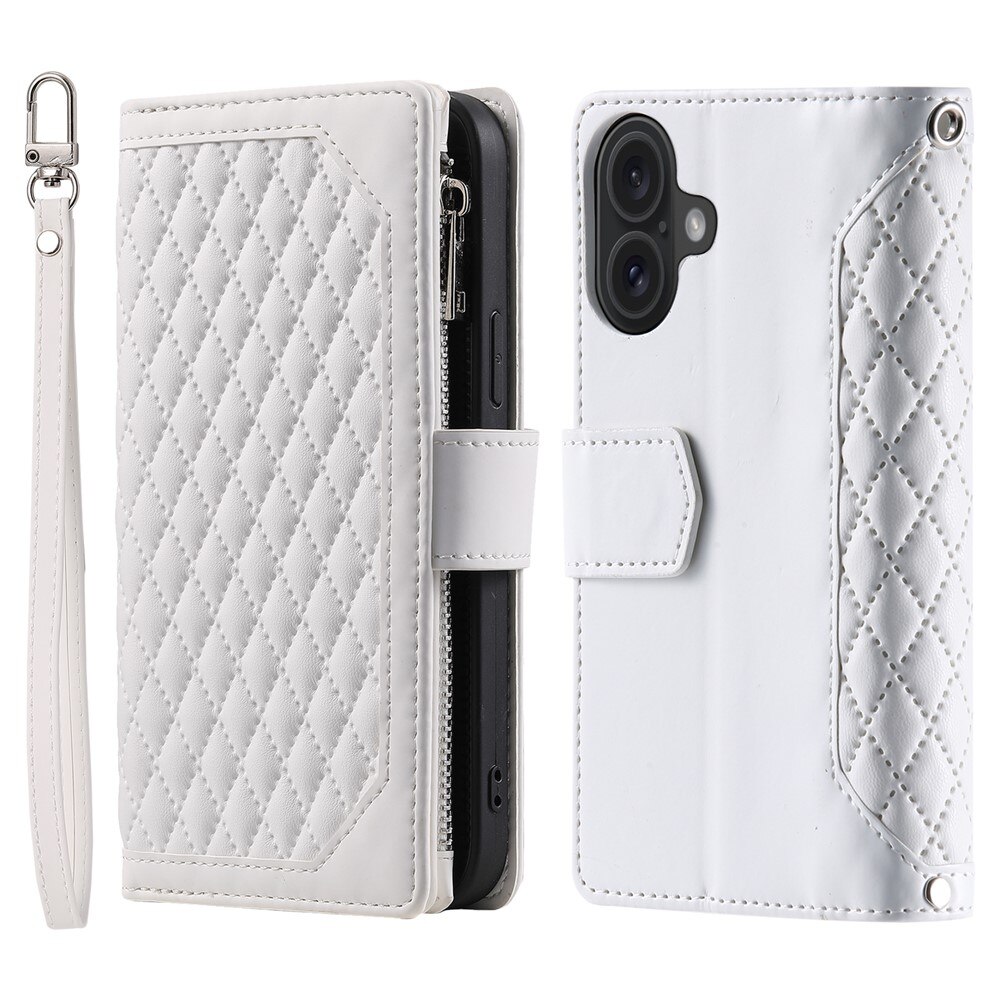 iPhone 17 Brieftasche Hülle Quilted Weiß