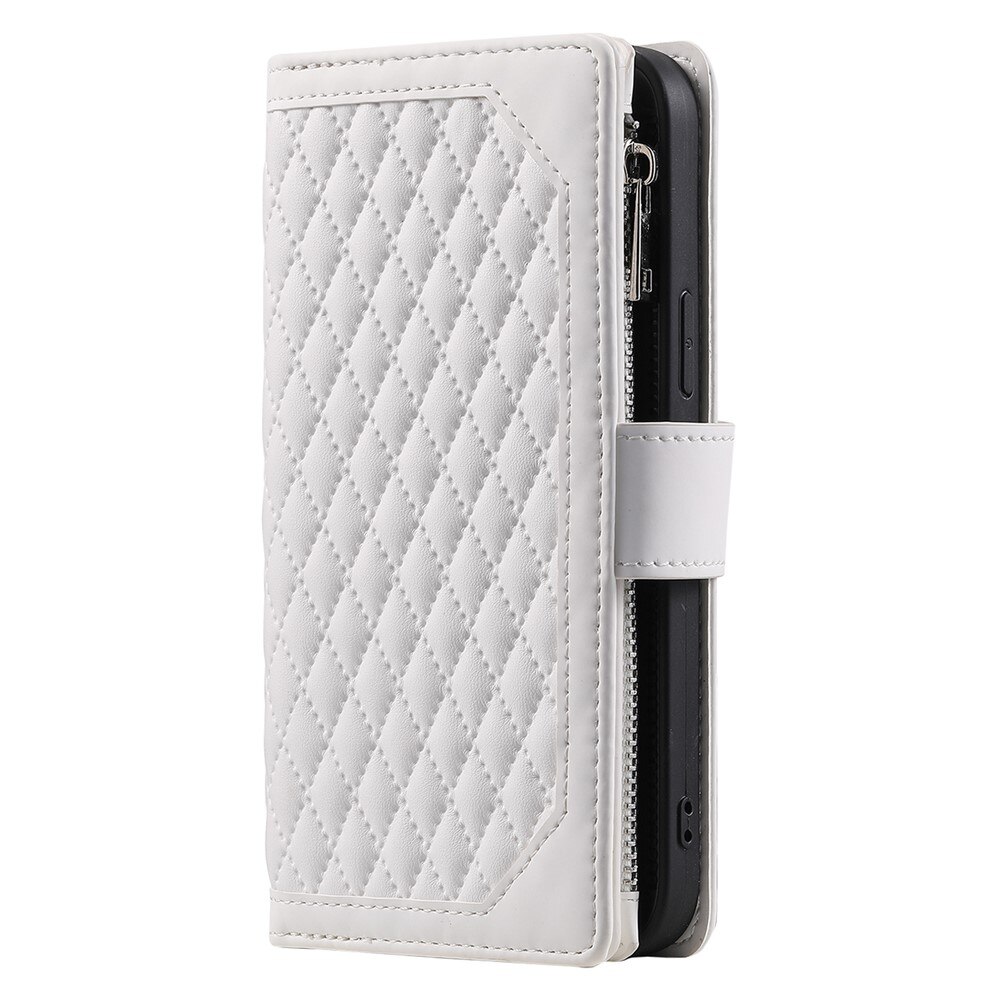iPhone 17 Brieftasche Hülle Quilted Weiß