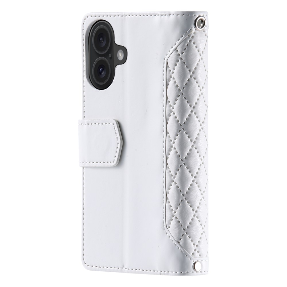 iPhone 17 Brieftasche Hülle Quilted Weiß