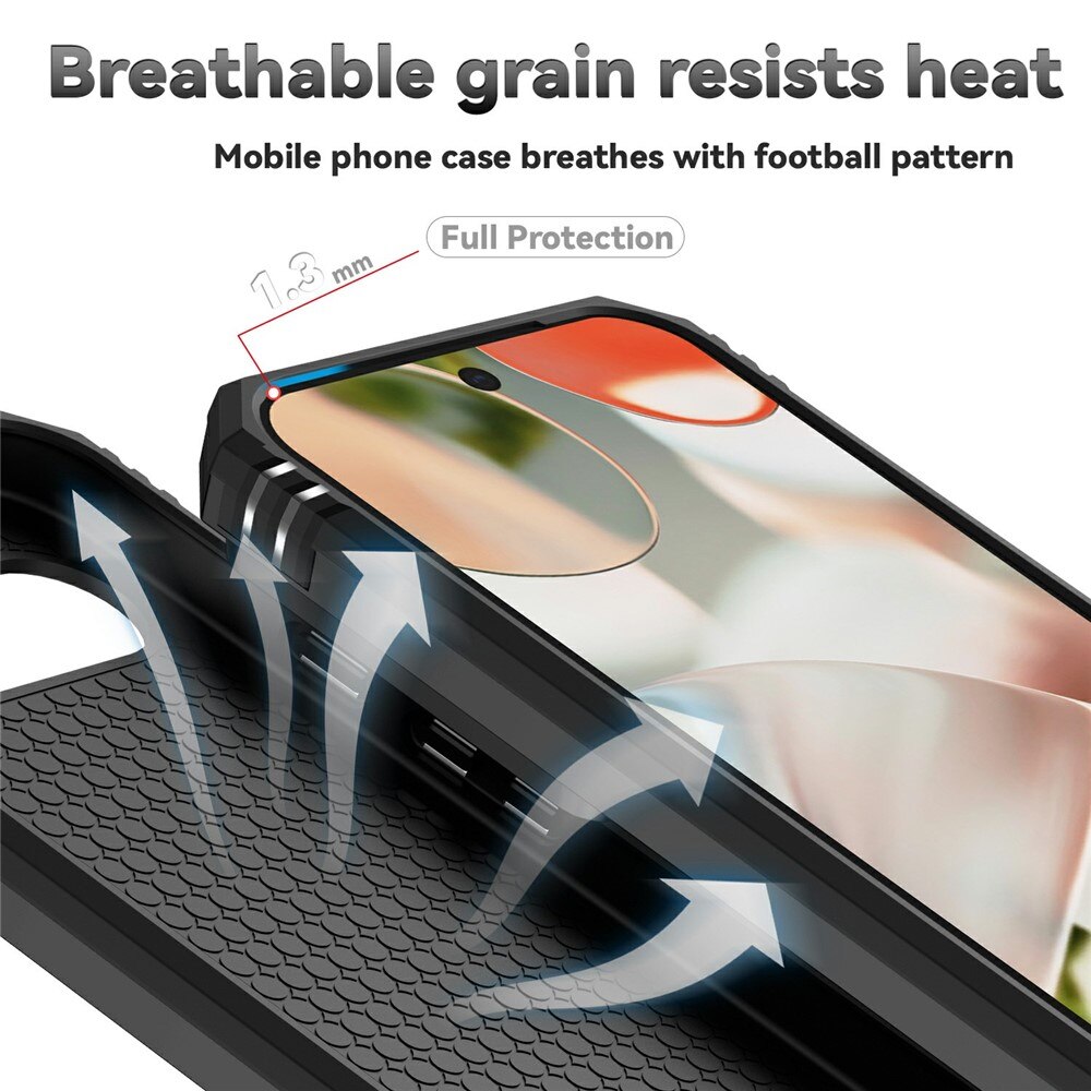 Google Pixel 9a Hybrid-Hülle Ring + Kameraschutz Schwarz