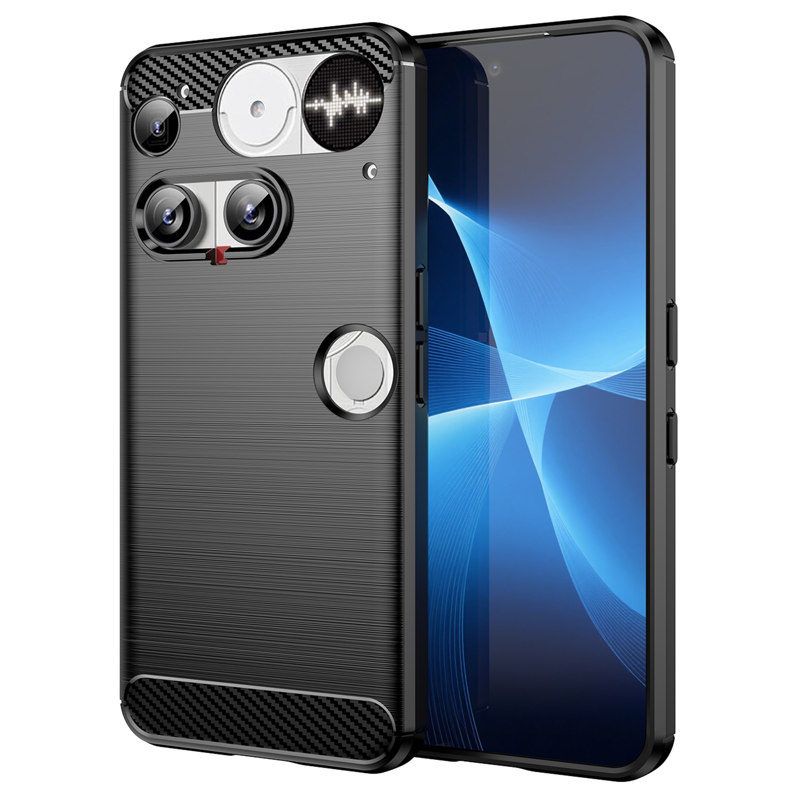 Nothing Phone 3 Hülle TPU Brushed Schwarz