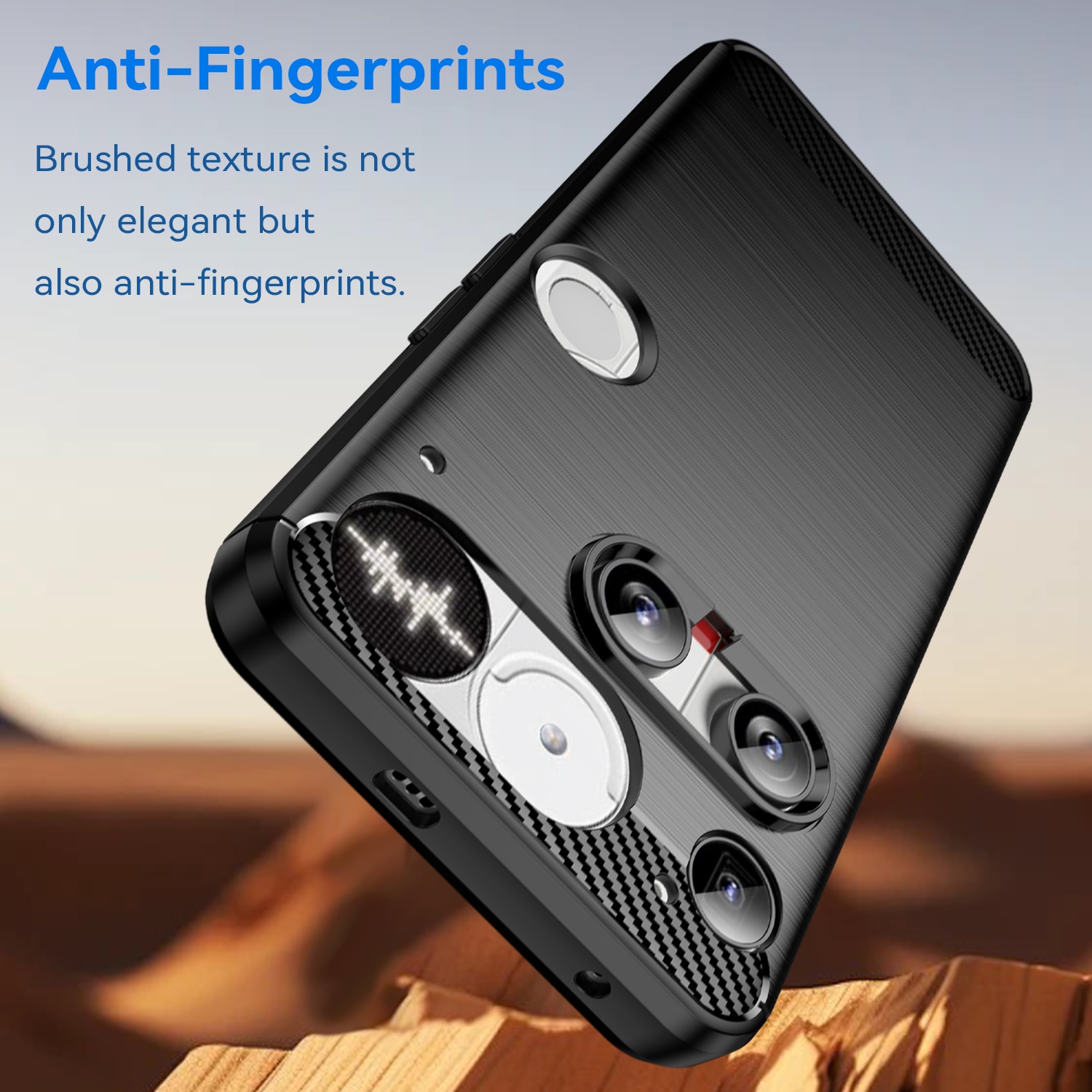 Nothing Phone 3 Hülle TPU Brushed Schwarz