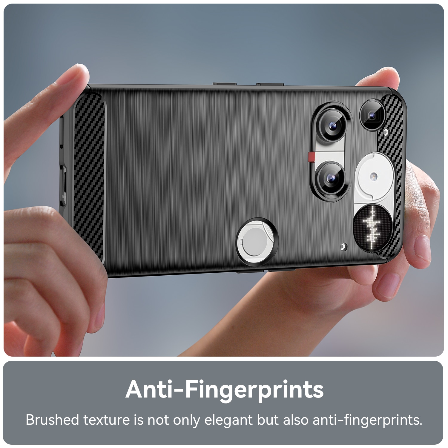 Nothing Phone 3 Hülle TPU Brushed Schwarz