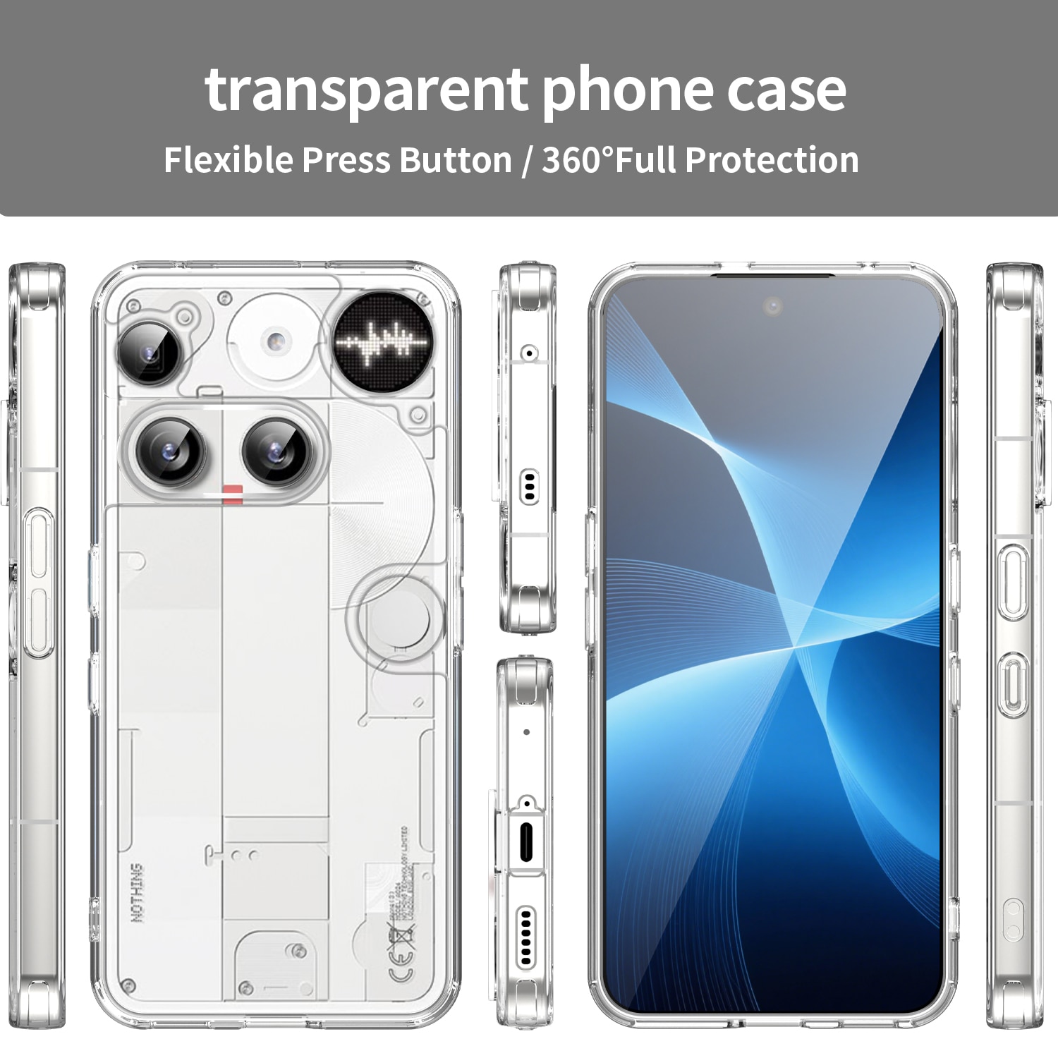 Nothing Phone 3 Hybrid-Hülle Transparent
