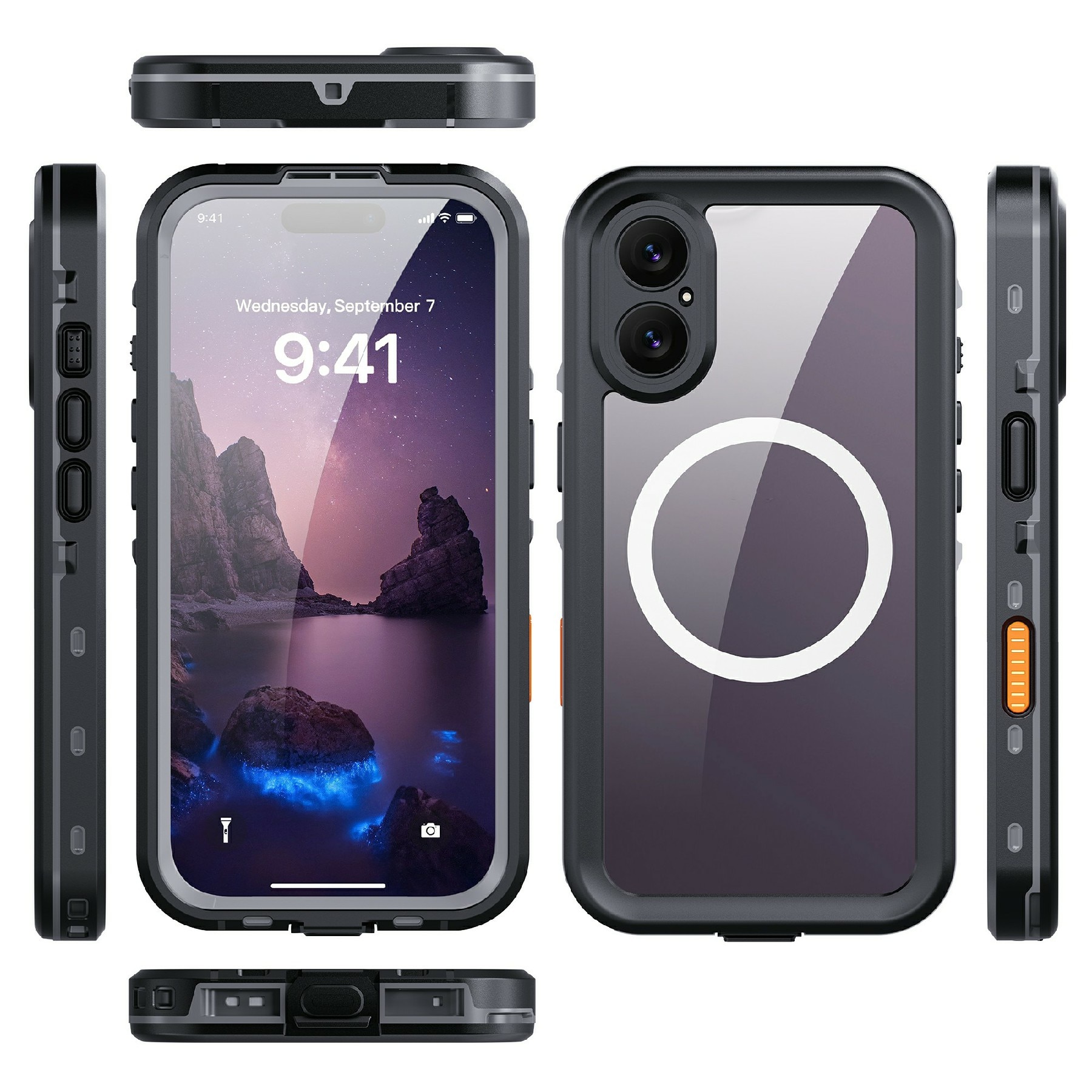 iPhone 17 Wasserdichte Hülle durchsichtig