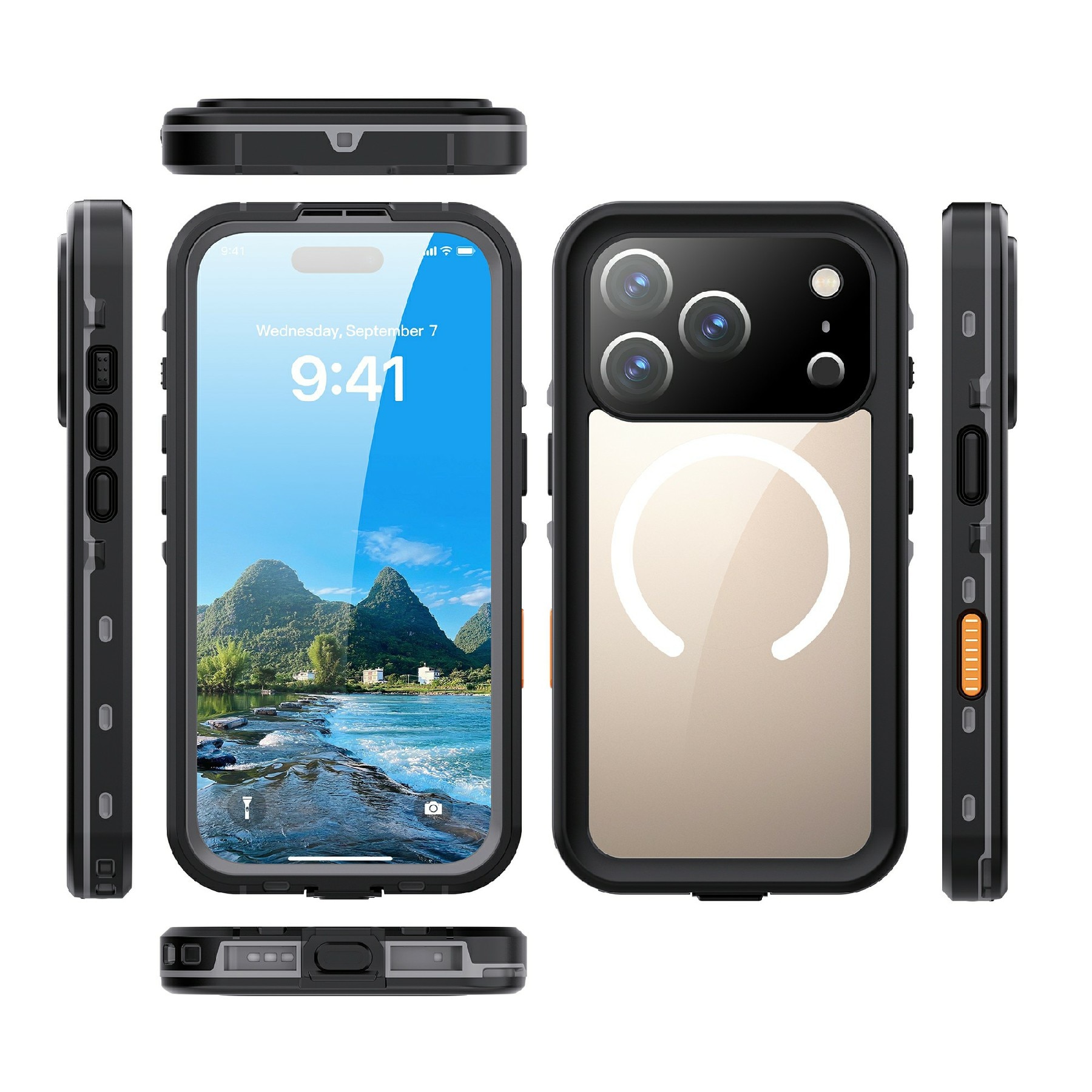 iPhone 17 Pro Wasserdichte Hülle durchsichtig