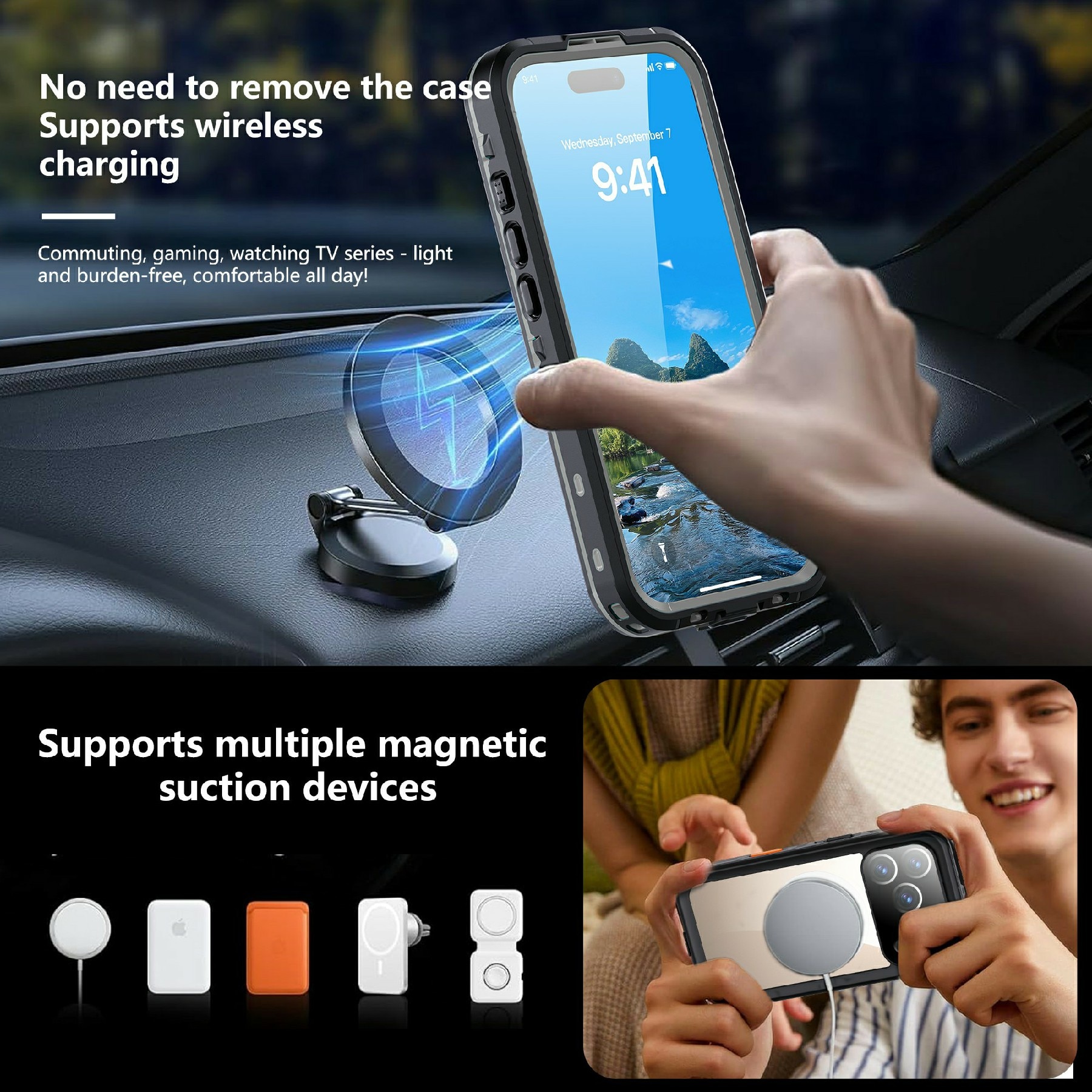 iPhone 17 Pro Wasserdichte Hülle durchsichtig