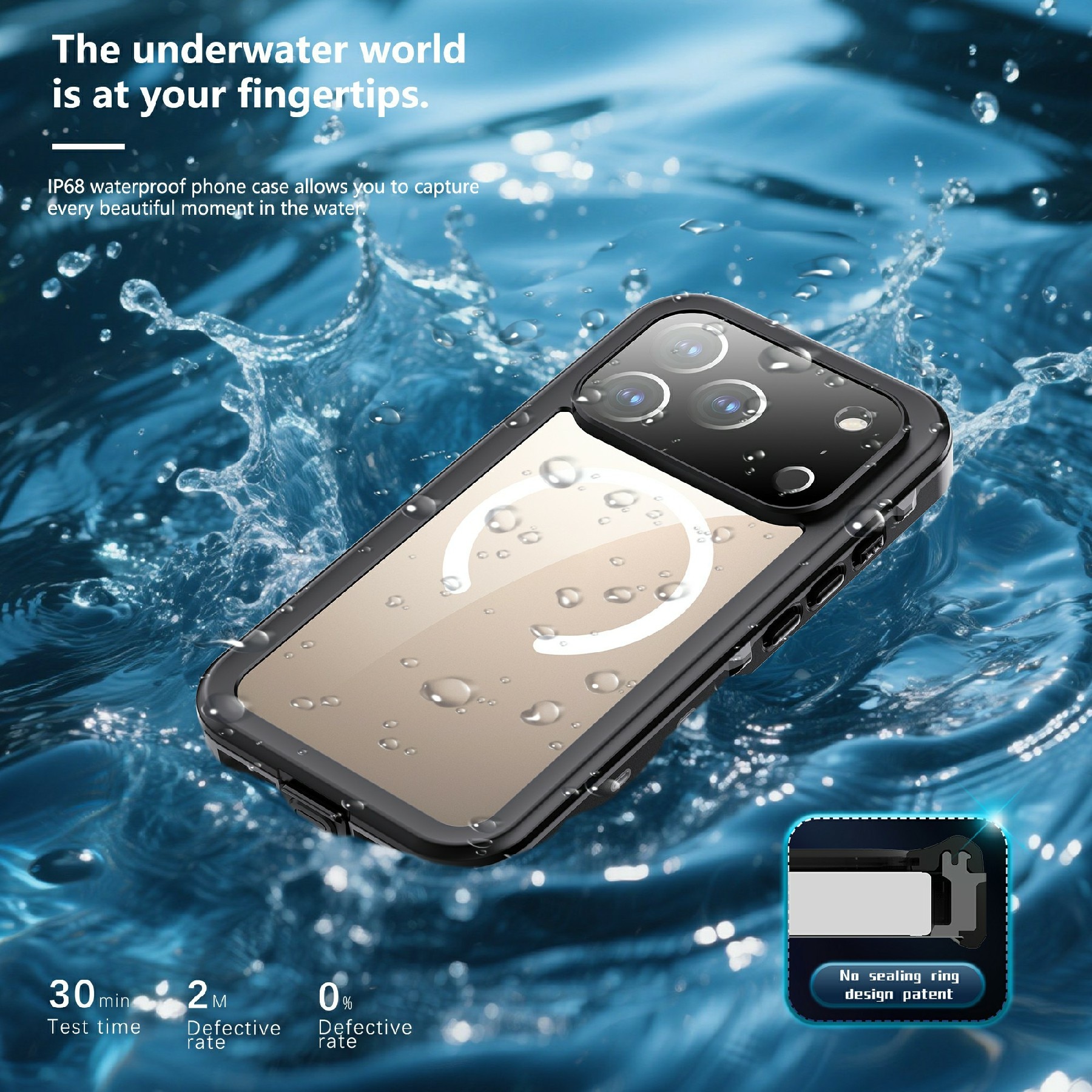iPhone 17 Pro Wasserdichte Hülle durchsichtig