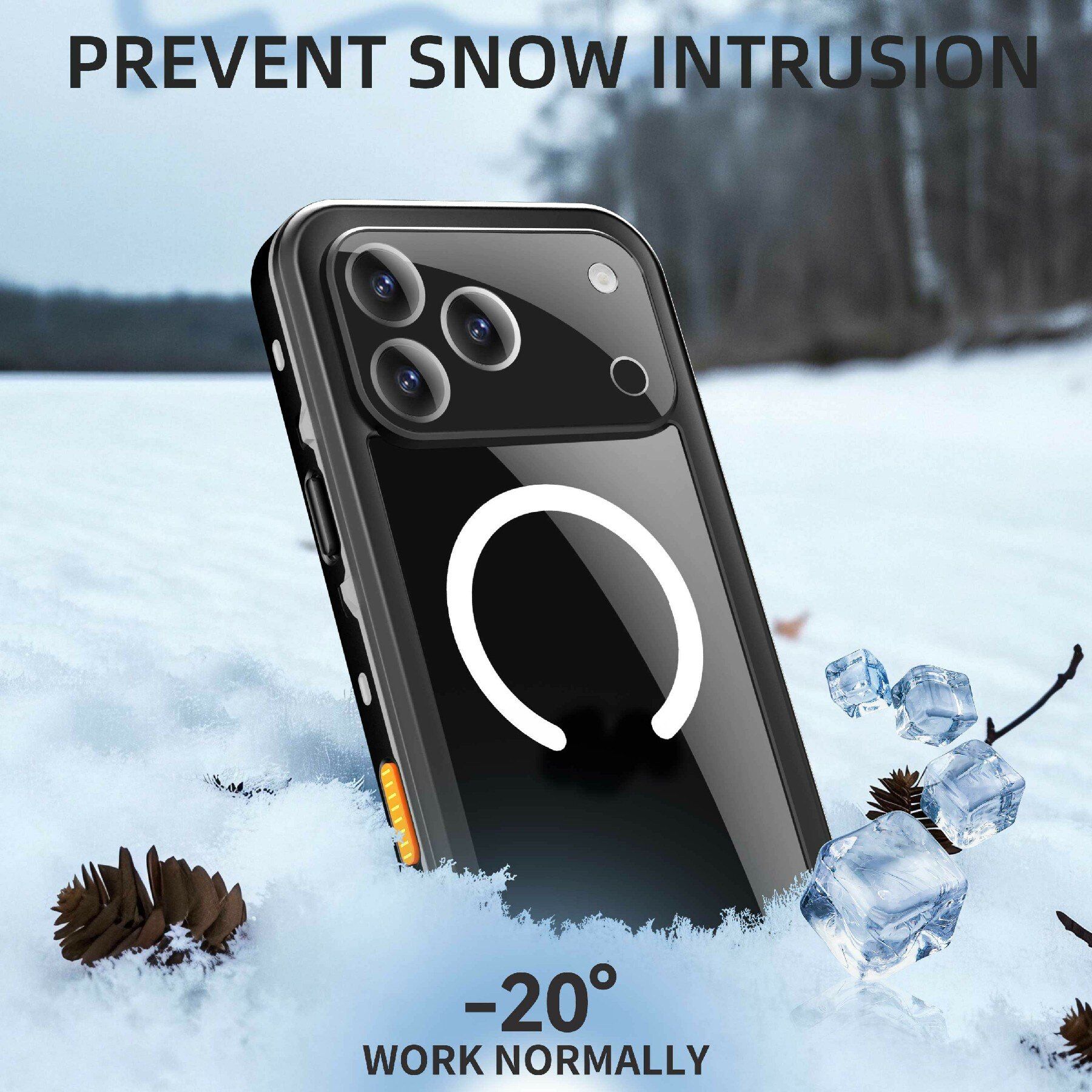 iPhone 17 Pro Max Wasserdichte Hülle durchsichtig