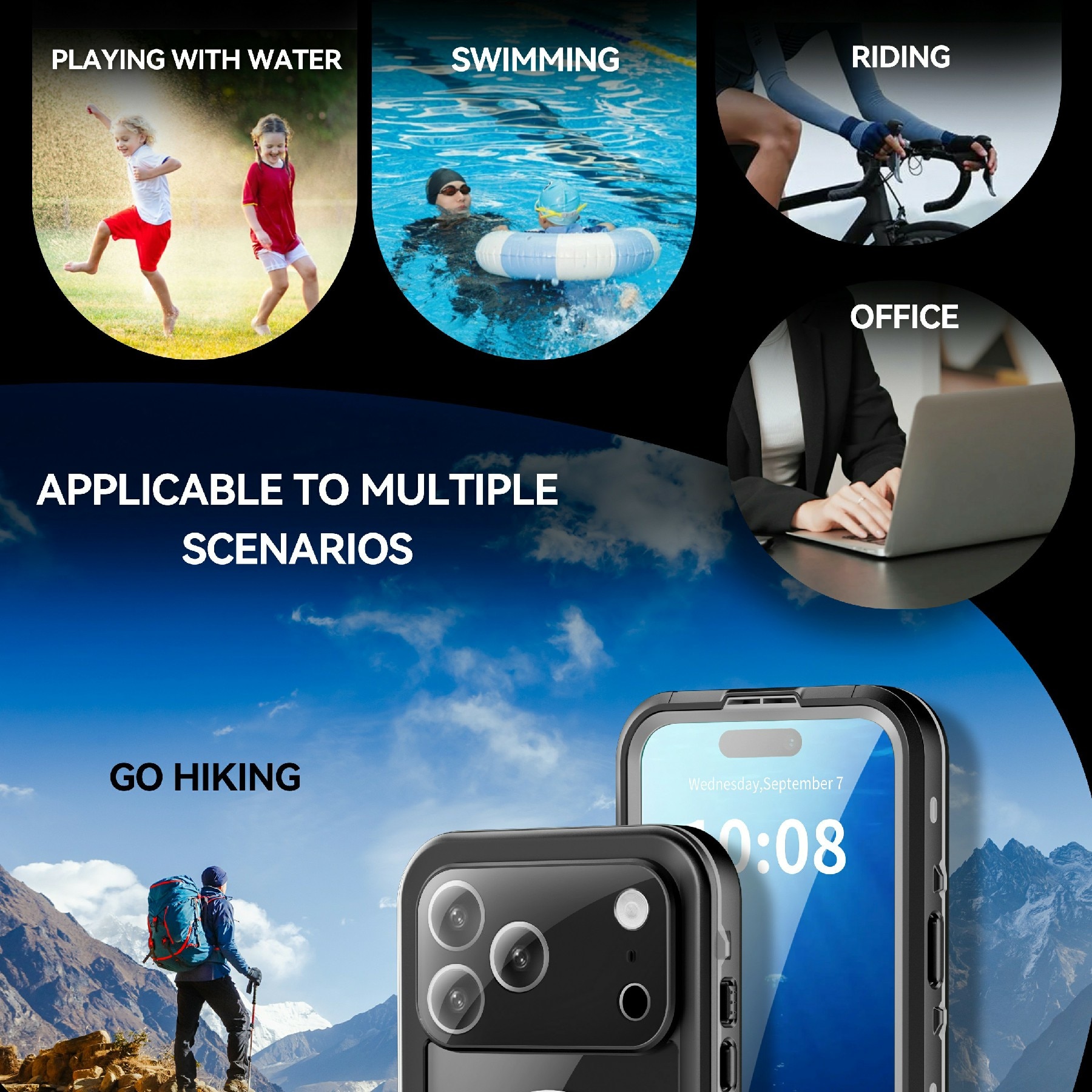 iPhone 17 Pro Max Wasserdichte Hülle durchsichtig