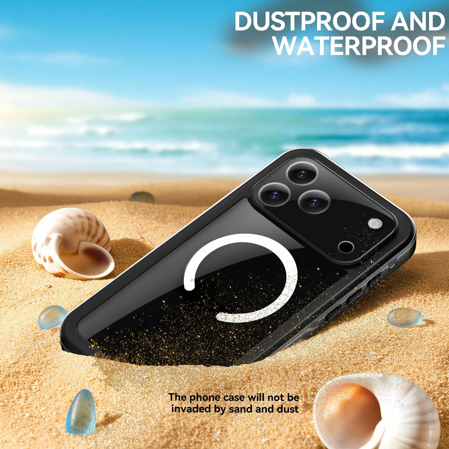iPhone 17 Pro Max Wasserdichte Hülle durchsichtig