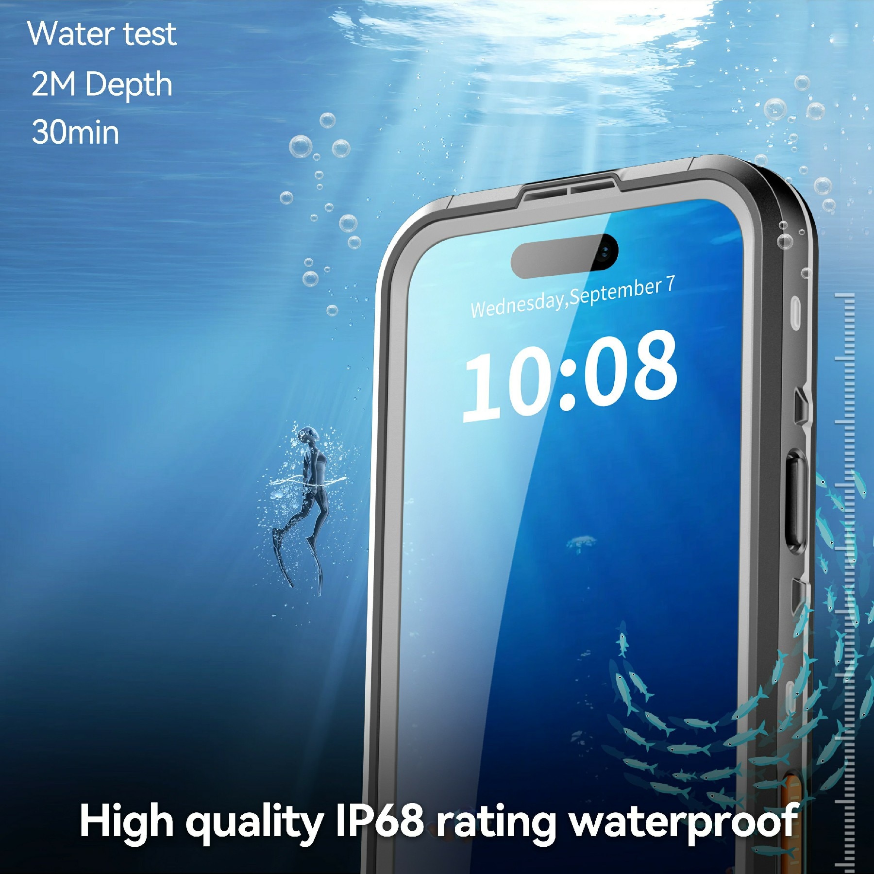 iPhone 17 Pro Max Wasserdichte Hülle durchsichtig