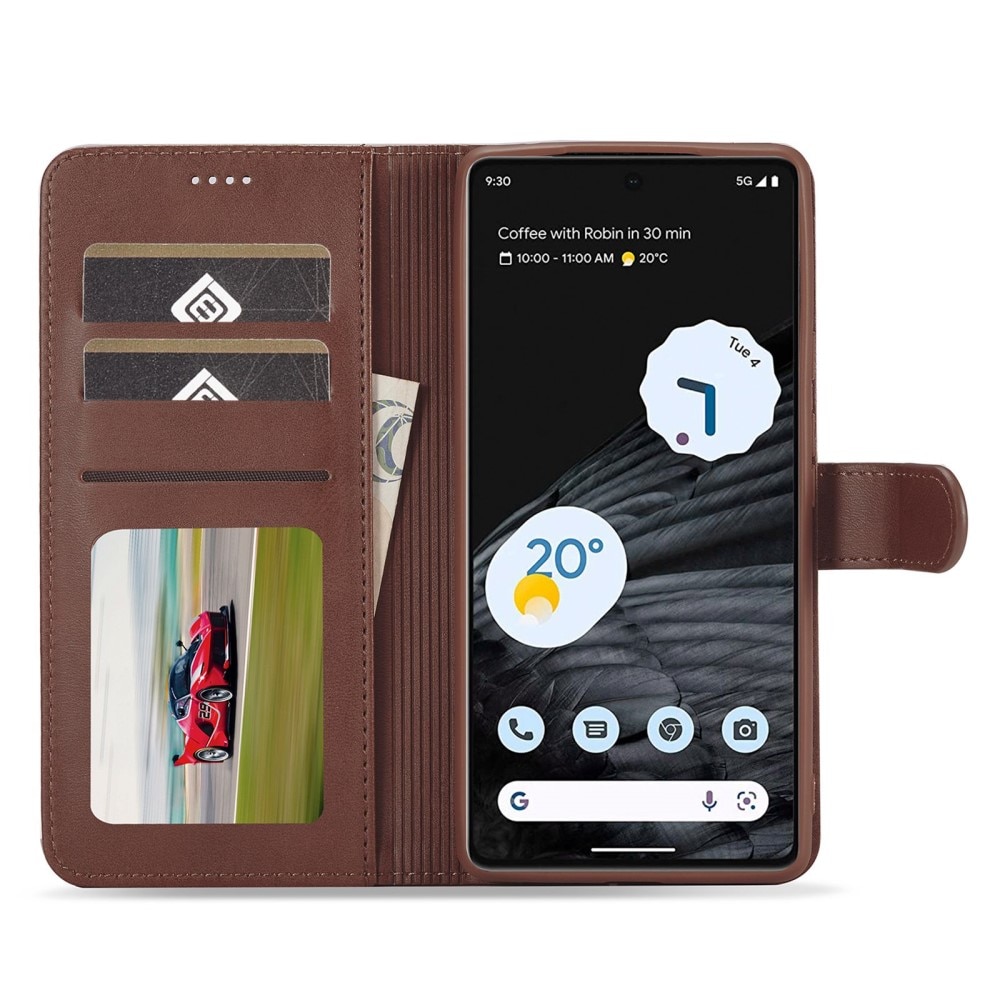 Portemonnaie-Hülle Google Pixel 7 Pro Braun