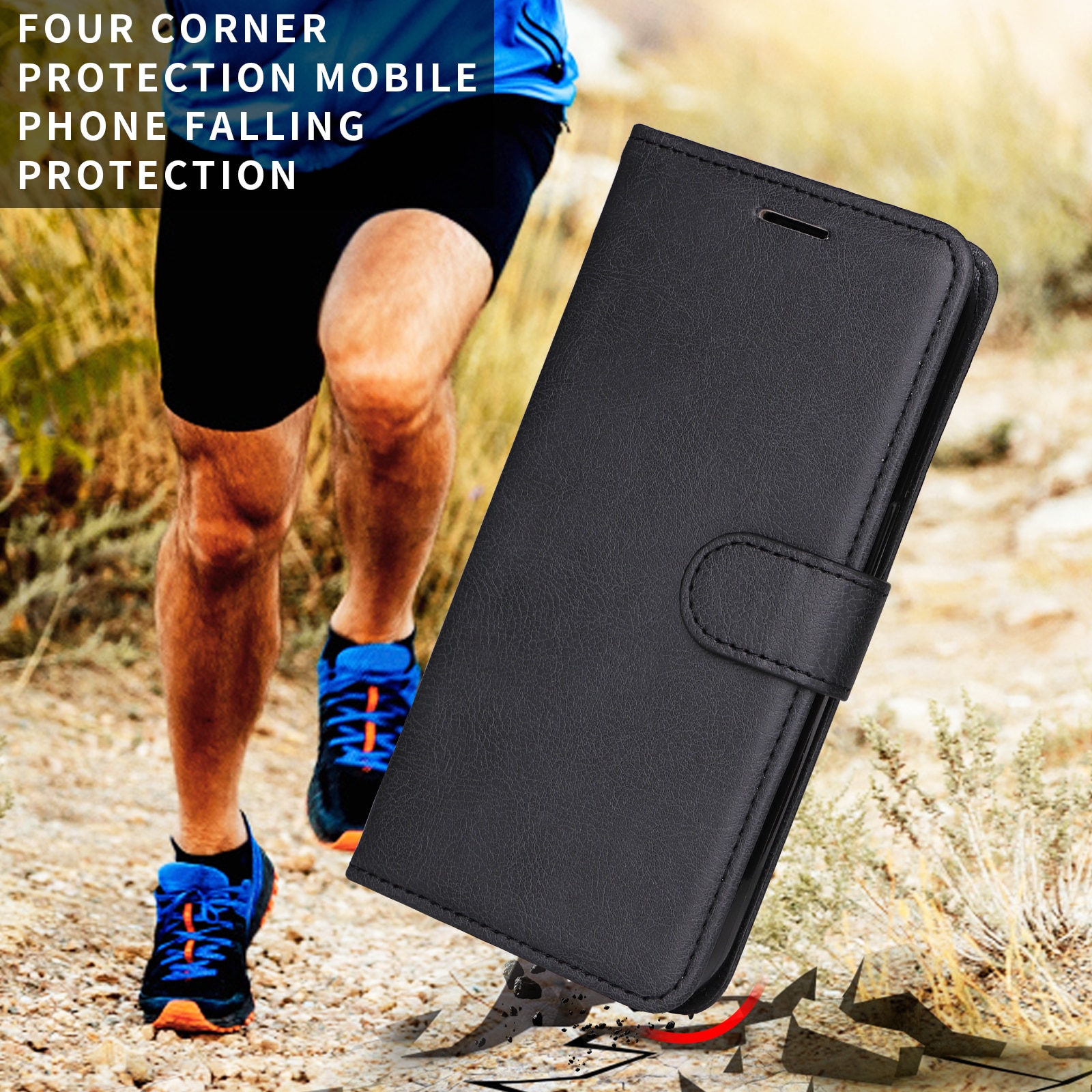 Xiaomi Redmi 15C Portemonnaie-Hülle schwarz