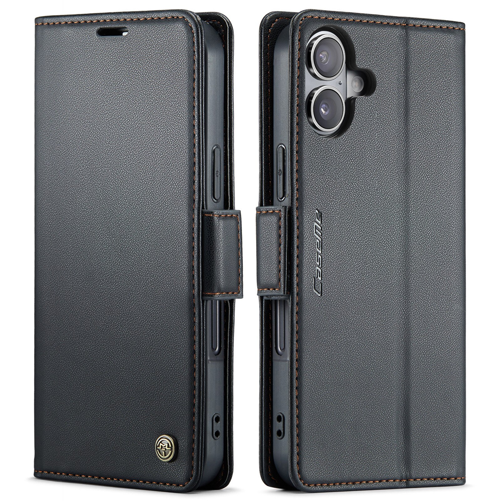 RFID-geschützte Slim Portemonnaie-Hülle iPhone 17 Schwarz