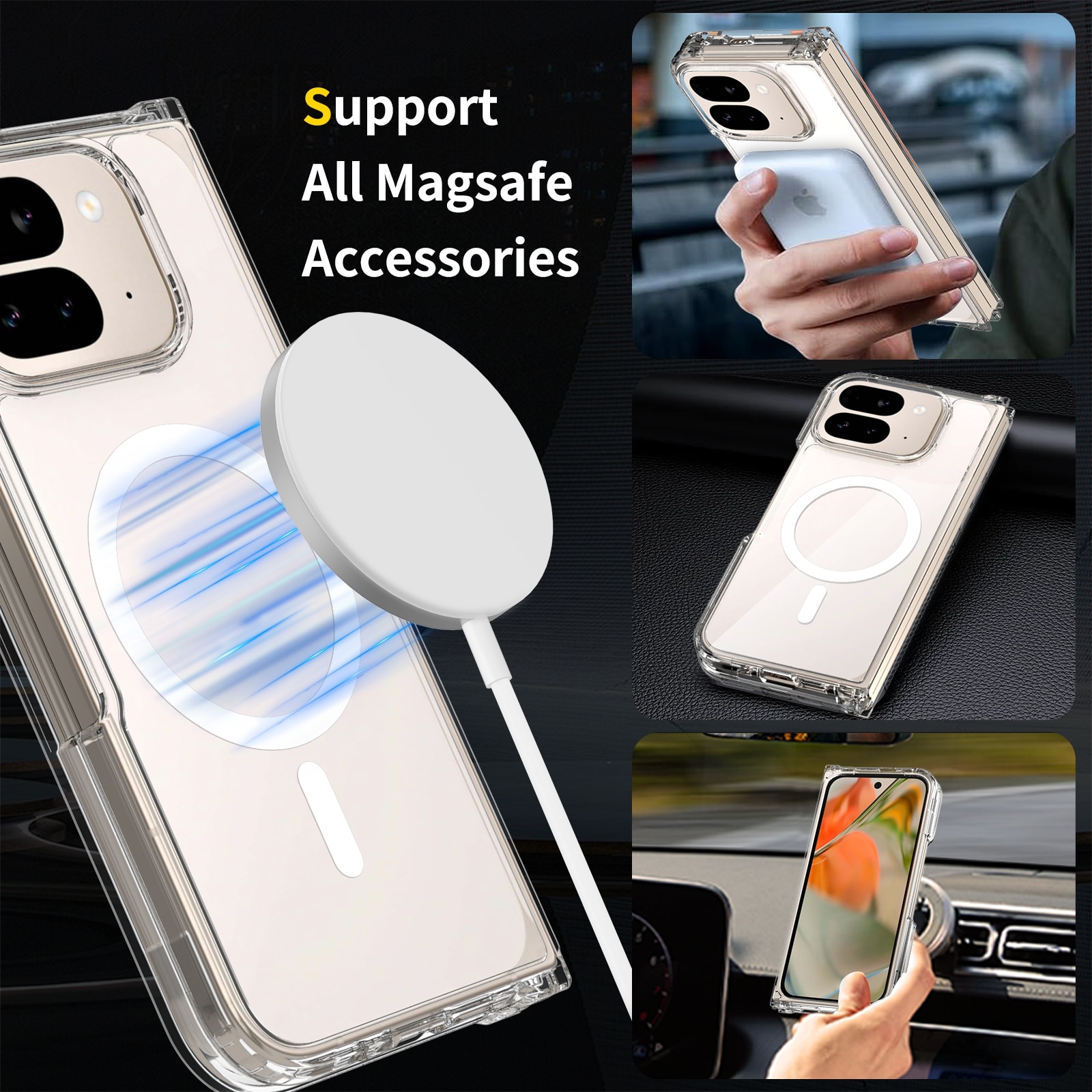 Hybrid-Hülle MagSafe Google Pixel 10 Pro Fold Transparent