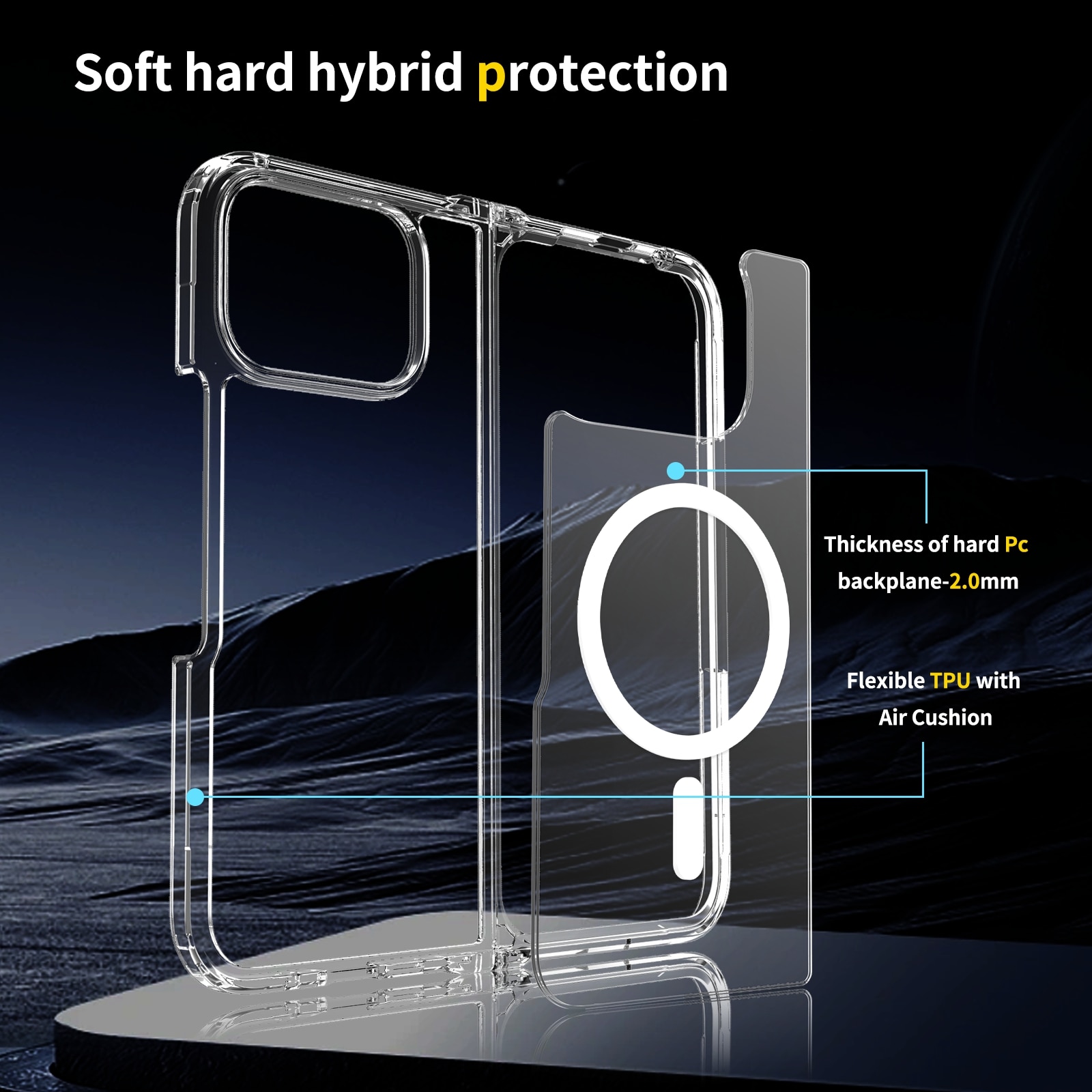 Hybrid-Hülle MagSafe Google Pixel 10 Pro Fold Transparent