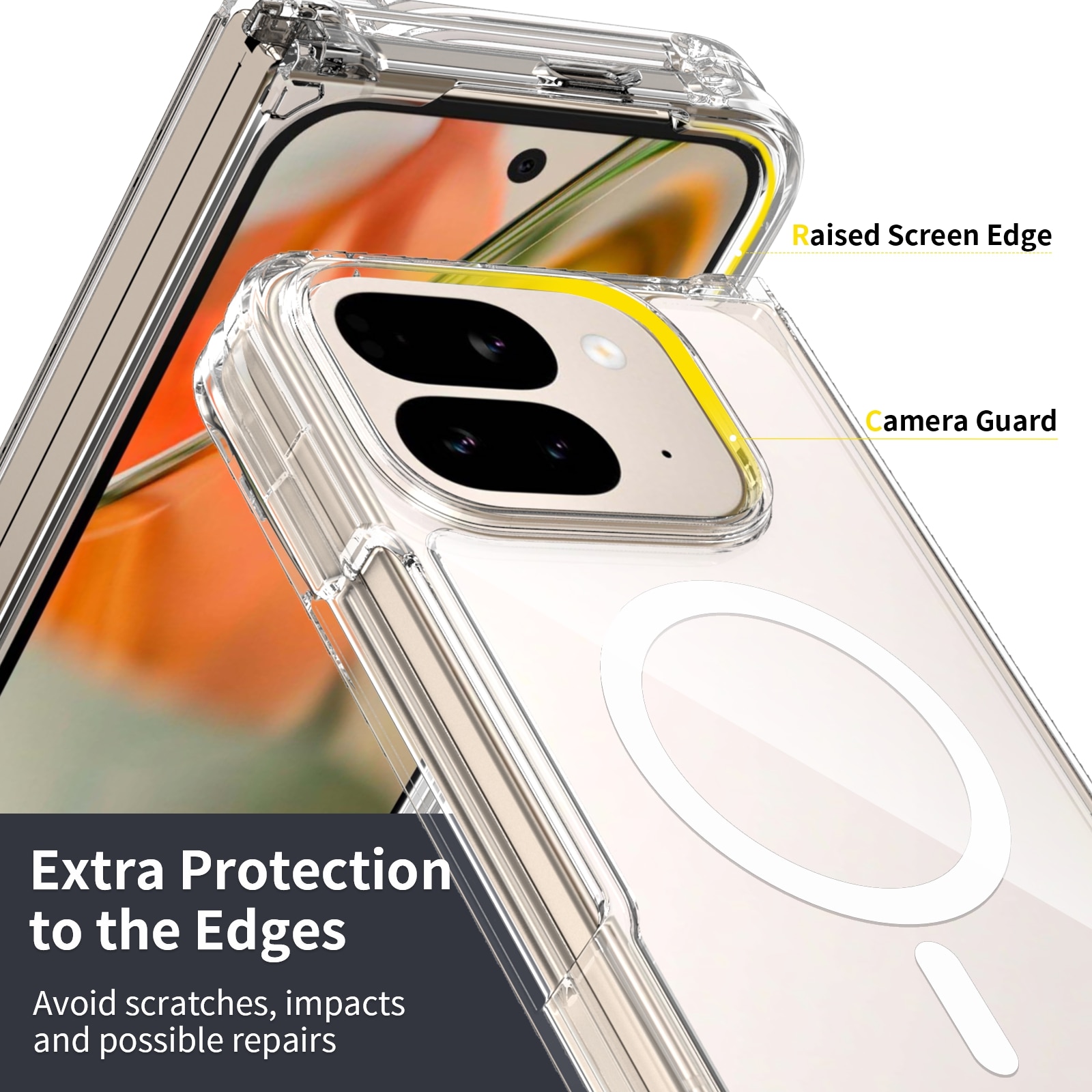 Hybrid-Hülle MagSafe Google Pixel 10 Pro Fold Transparent