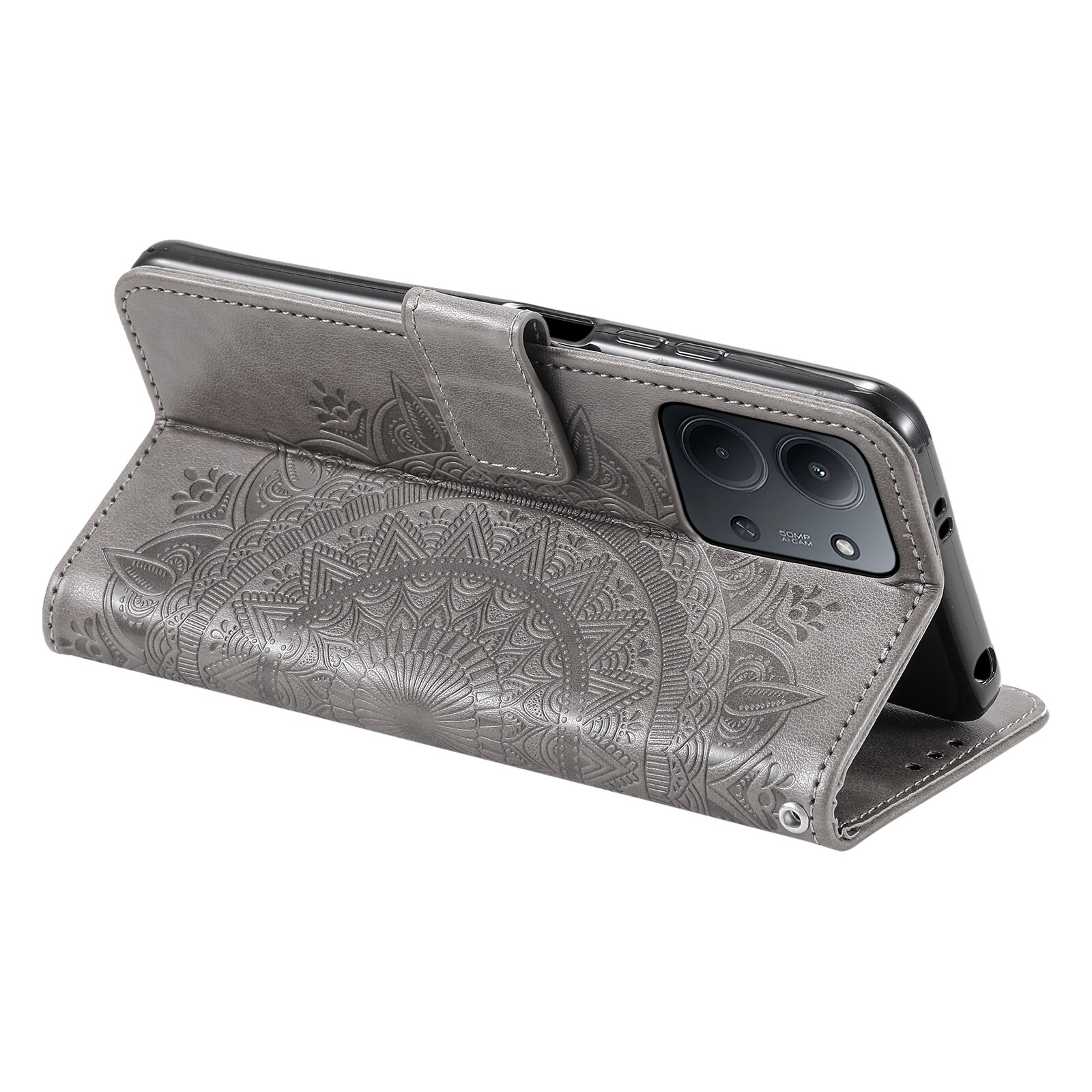 Xiaomi Redmi 15C Handytasche Mandala Grau