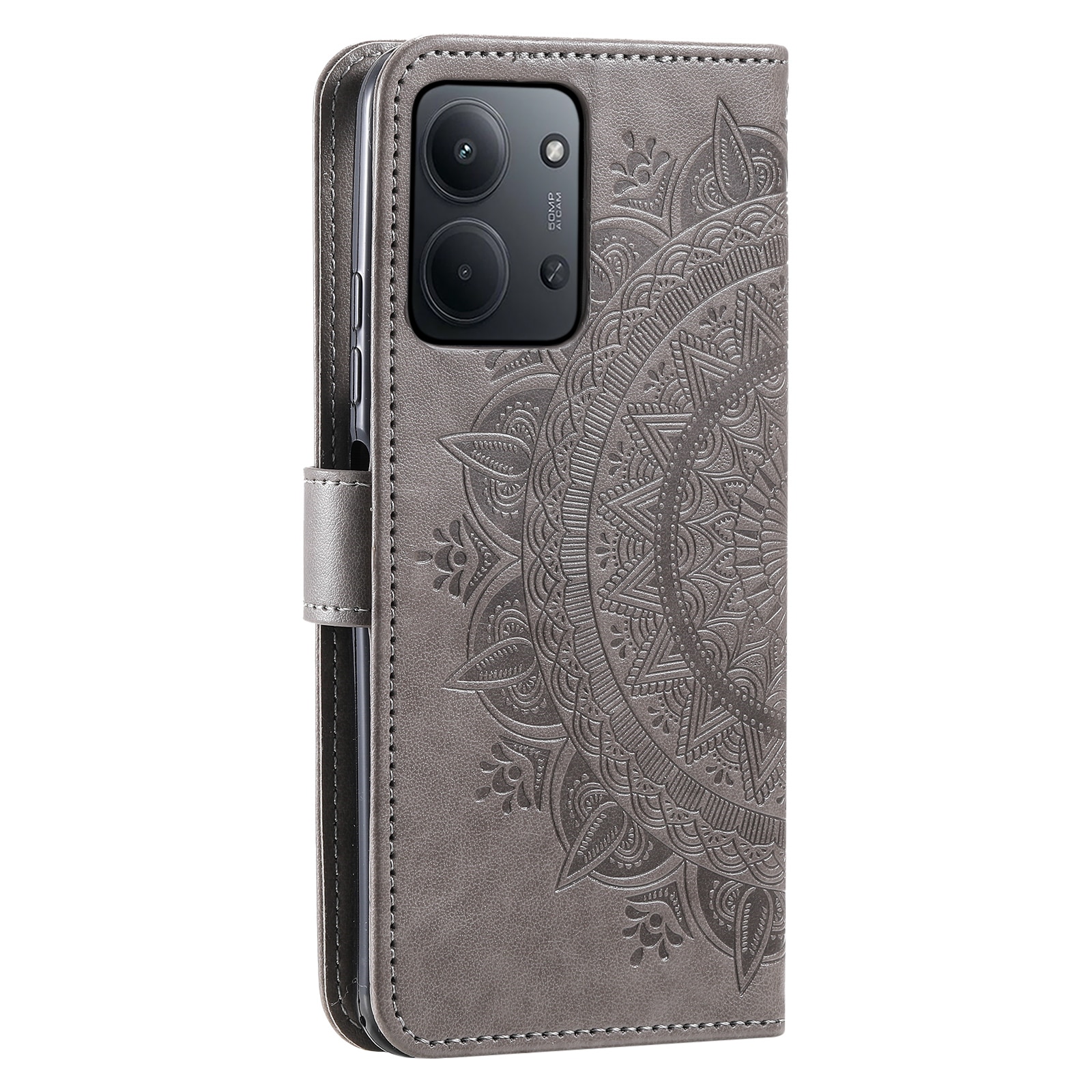 Xiaomi Redmi 15C Handytasche Mandala Grau