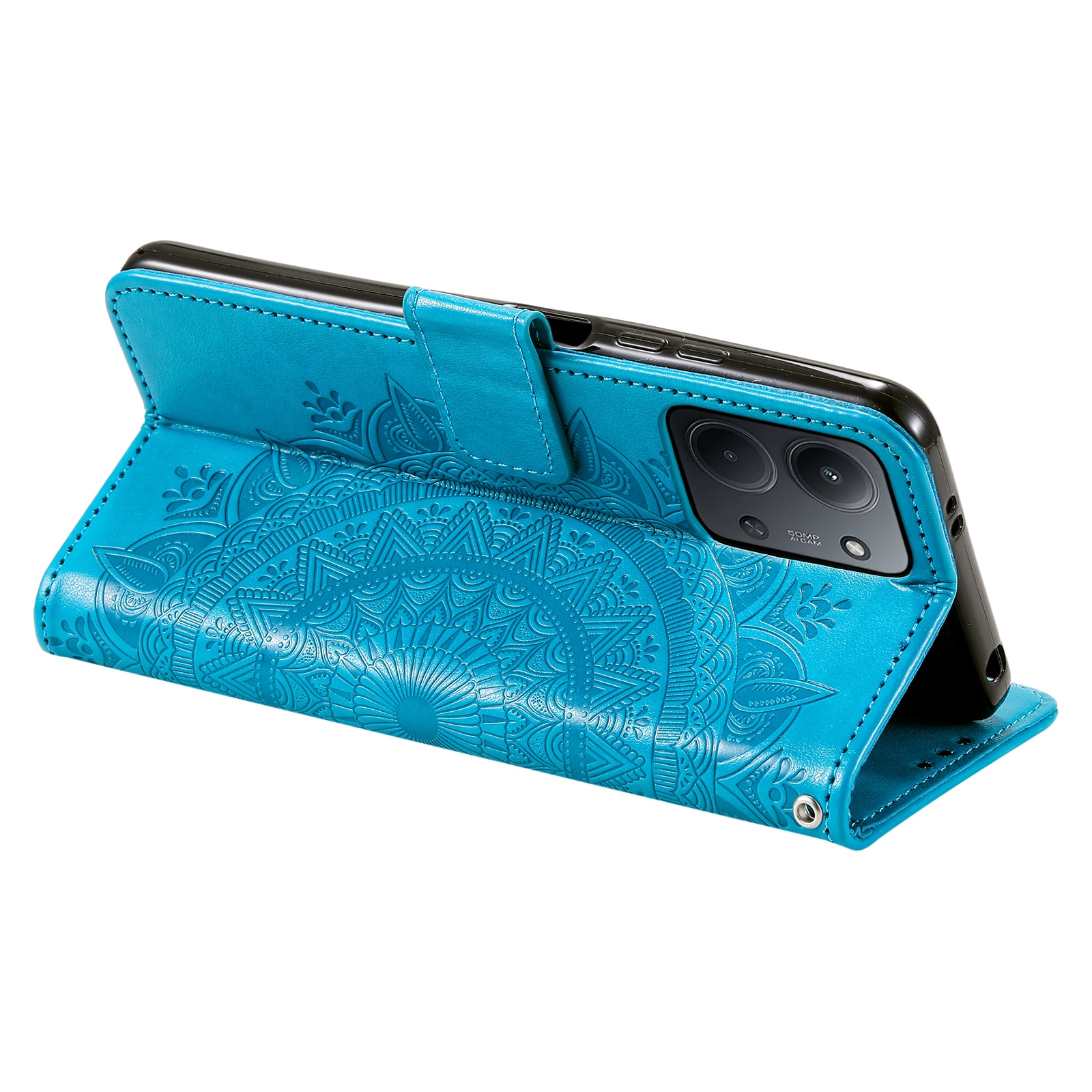 Xiaomi Redmi 15C Handytasche Mandala Blau