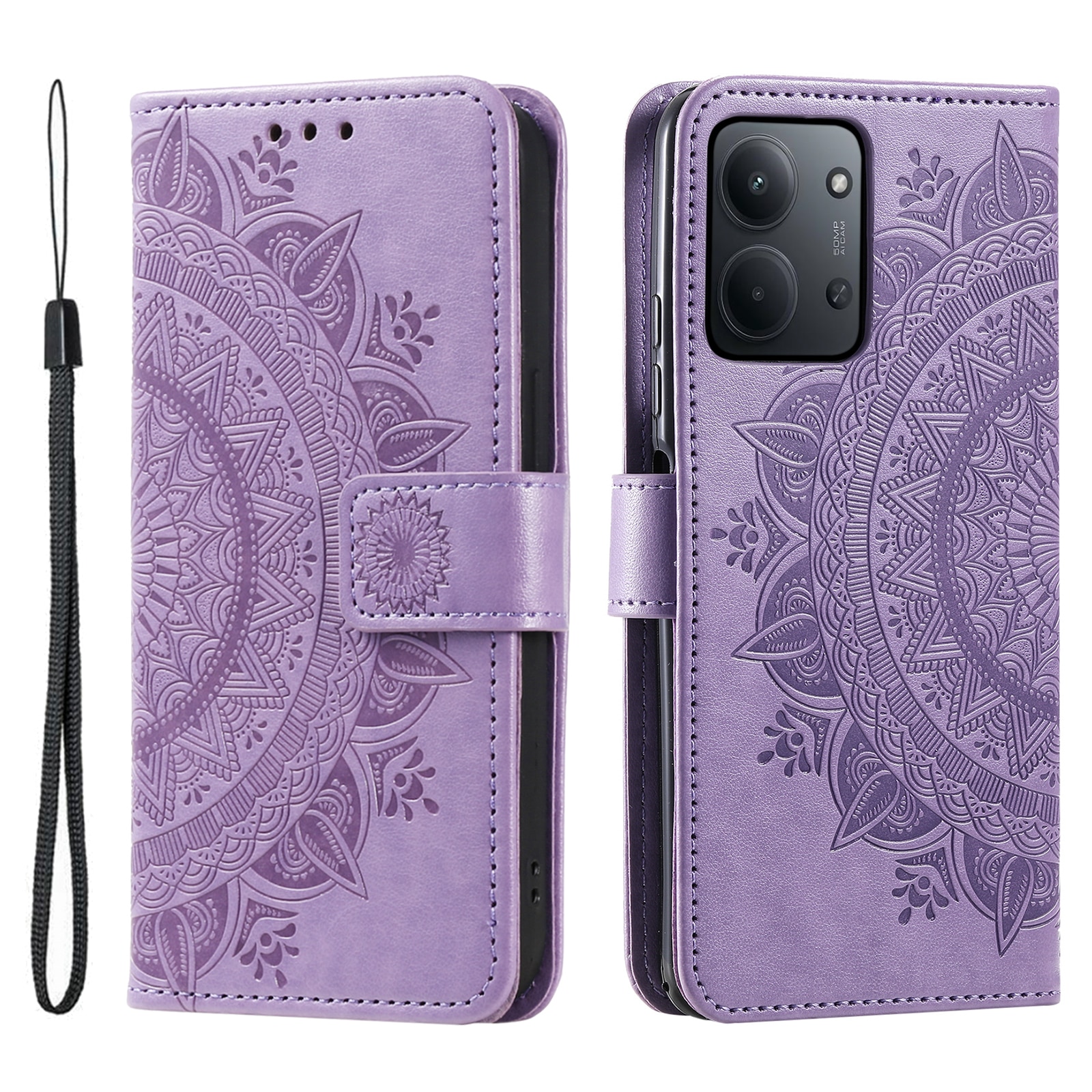 Xiaomi Redmi 15C Handytasche Mandala Lila