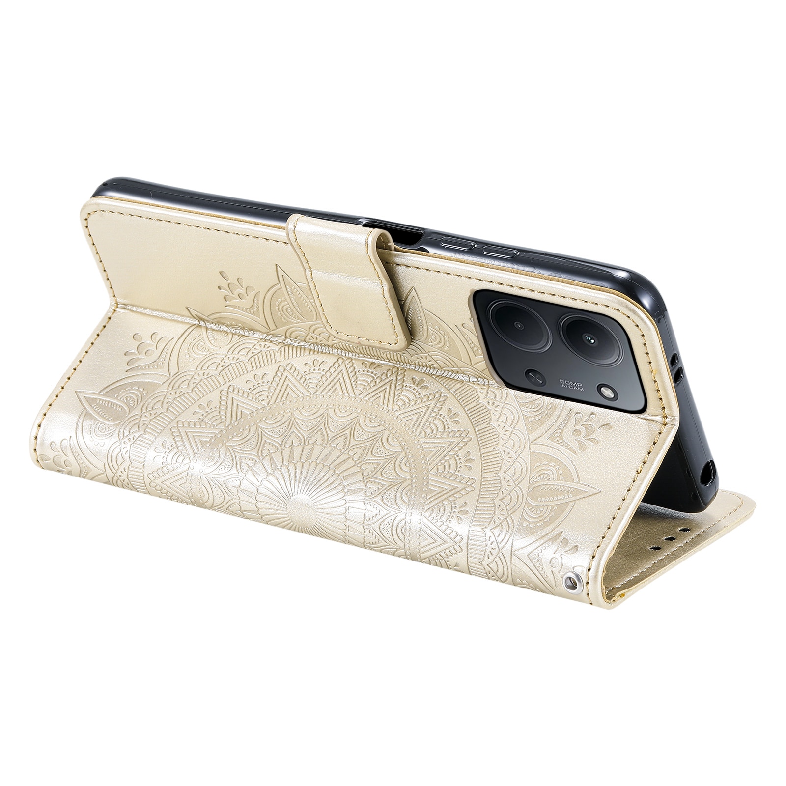 Xiaomi Redmi 15C Handytasche Mandala Gold