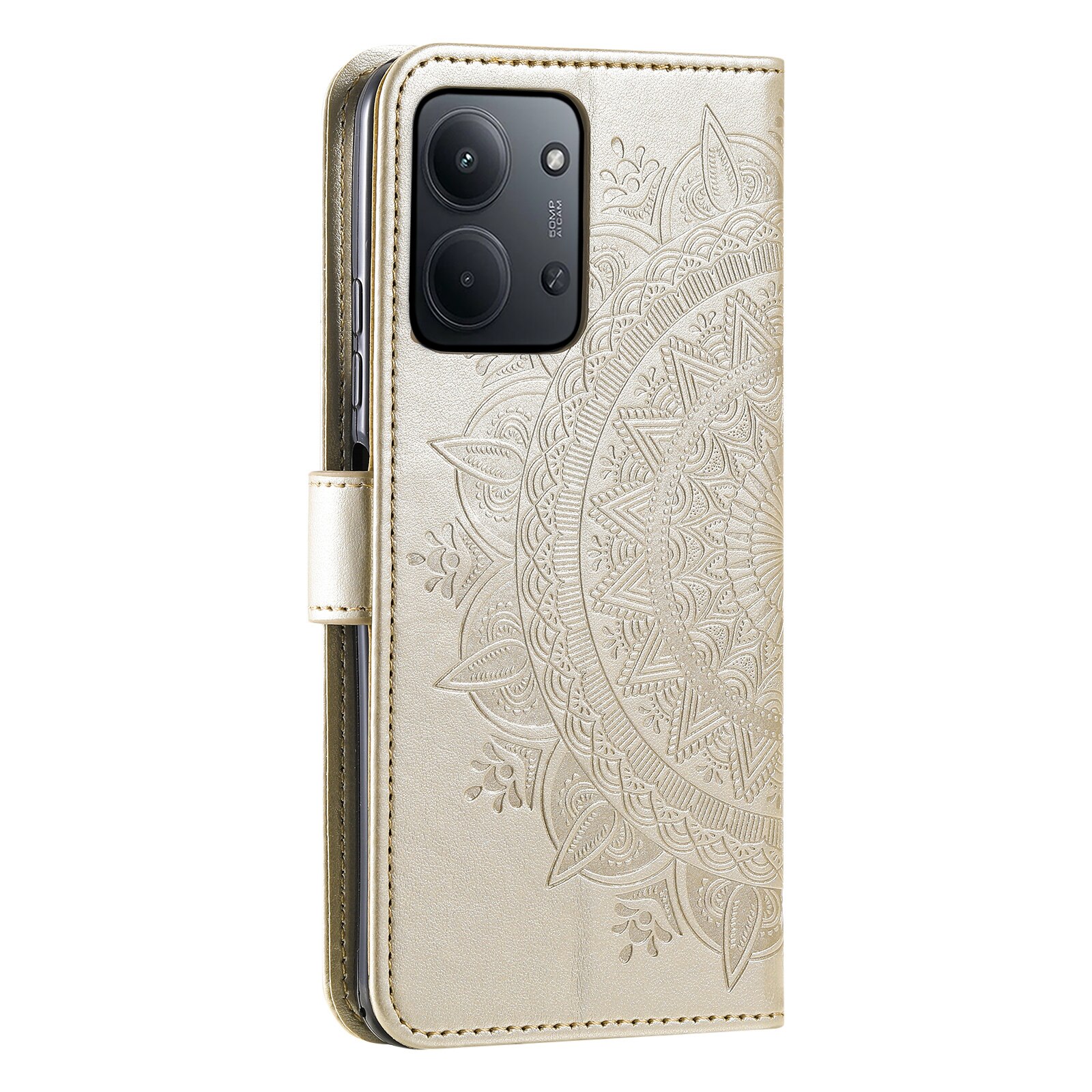 Xiaomi Redmi 15C Handytasche Mandala Gold