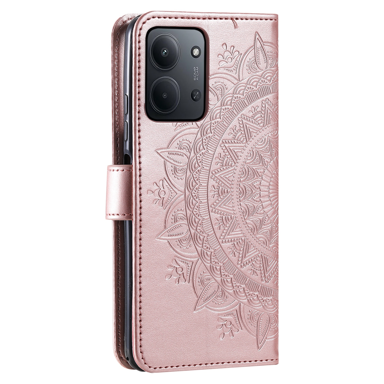 Xiaomi Redmi 15C Handytasche Mandala Roségold