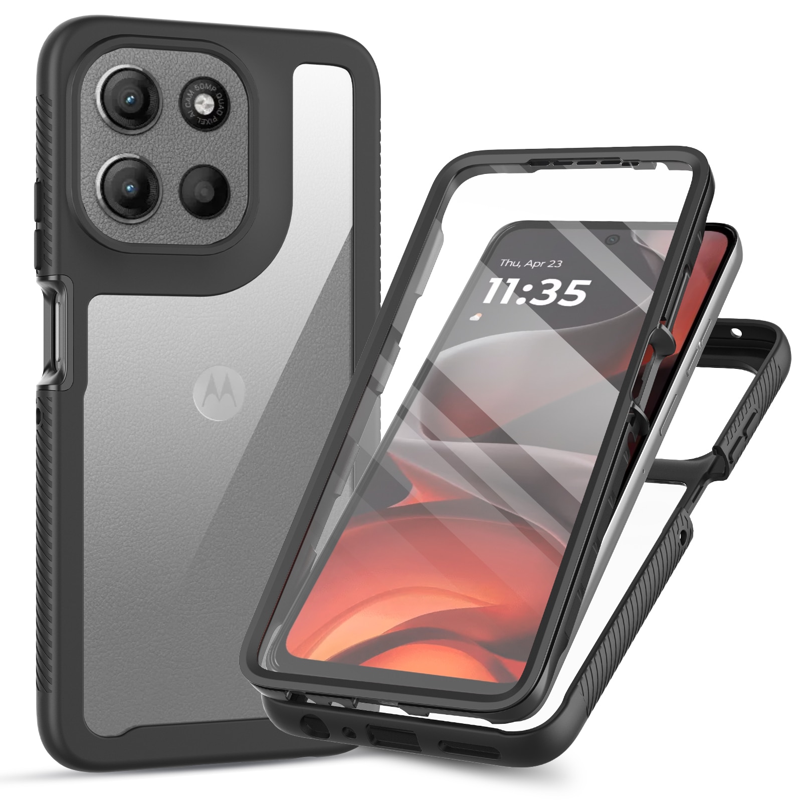 Motorola Moto G86 Full Protection Case Schwarz
