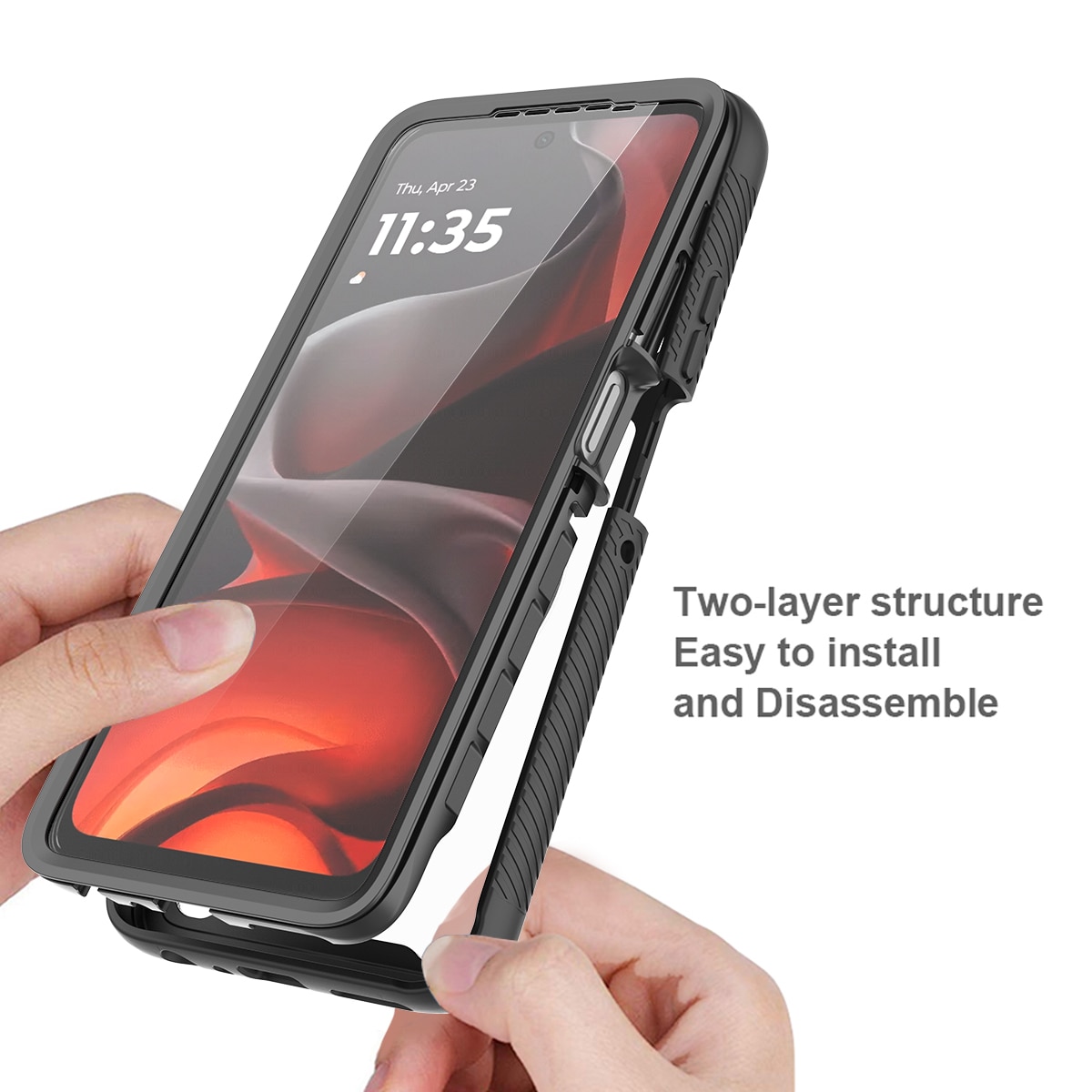 Motorola Moto G86 Full Protection Case Schwarz