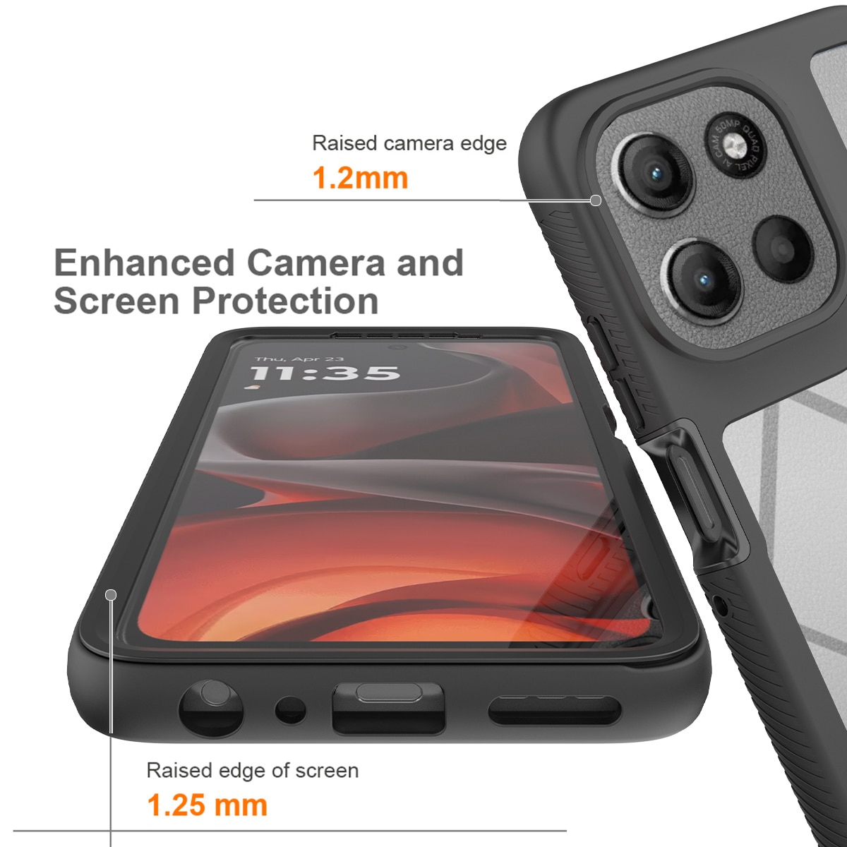 Motorola Moto G86 Full Protection Case Schwarz