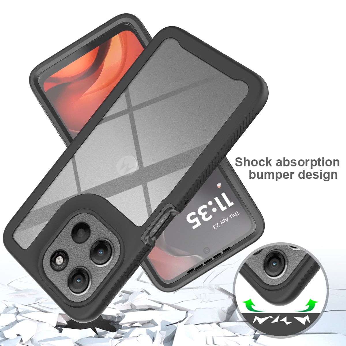Motorola Moto G86 Full Protection Case Schwarz