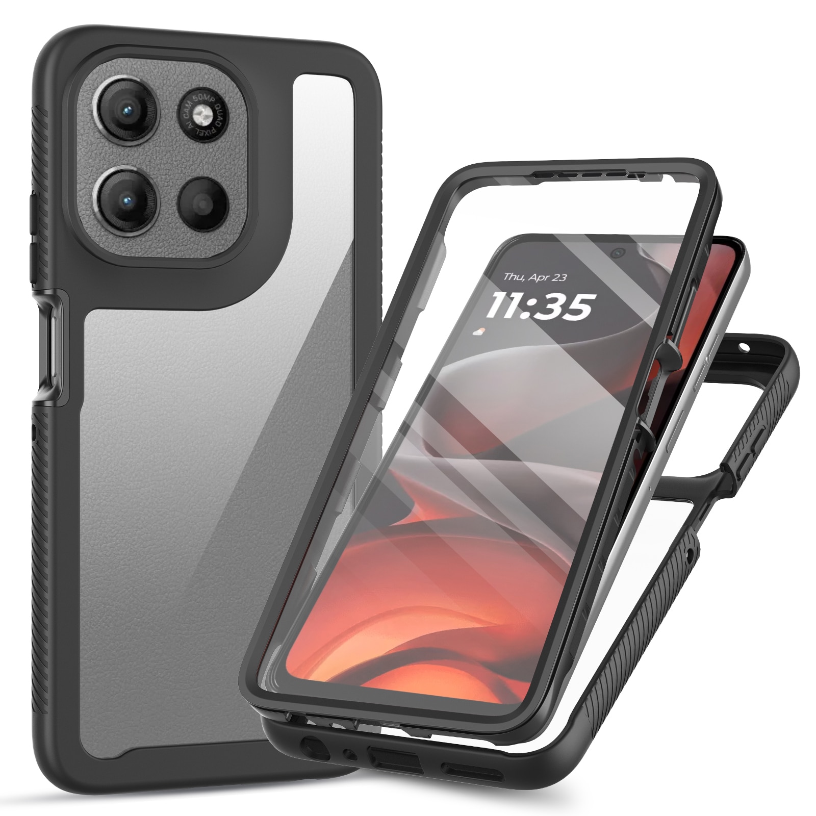 Motorola Moto G56 Full Protection Case Schwarz