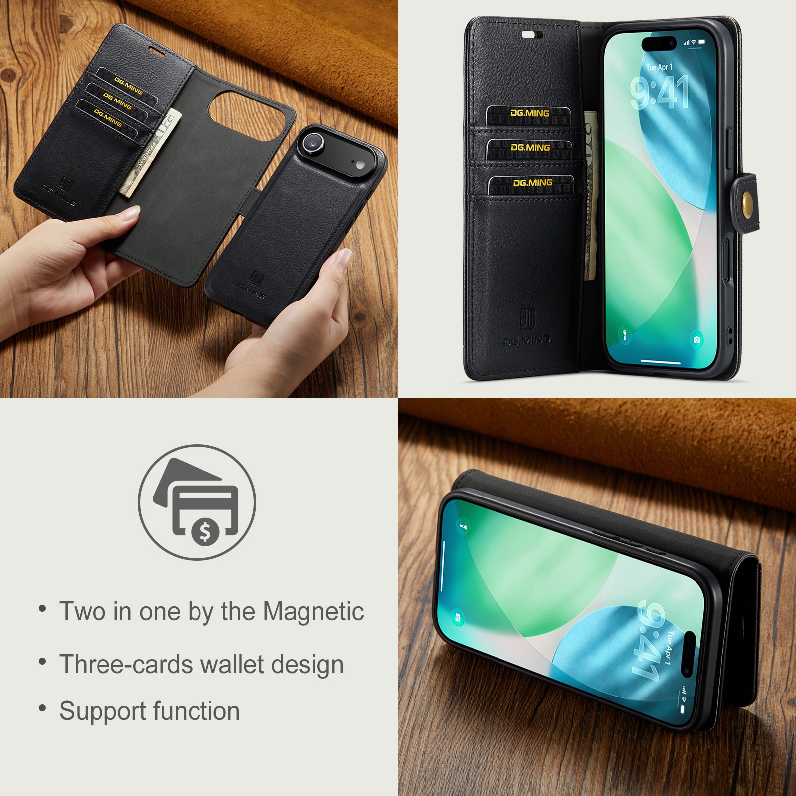 Handytasche Magnetische iPhone 17 Air Black