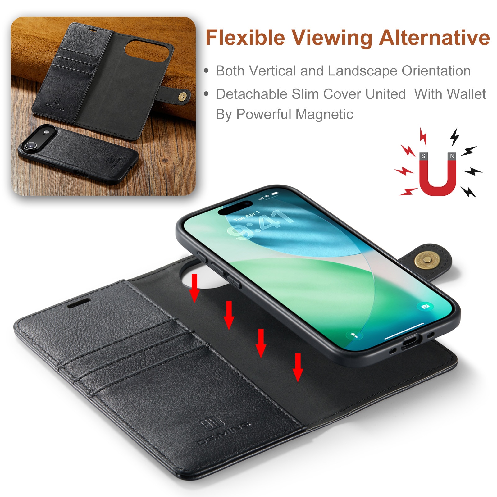 Handytasche Magnetische iPhone 17 Air Black