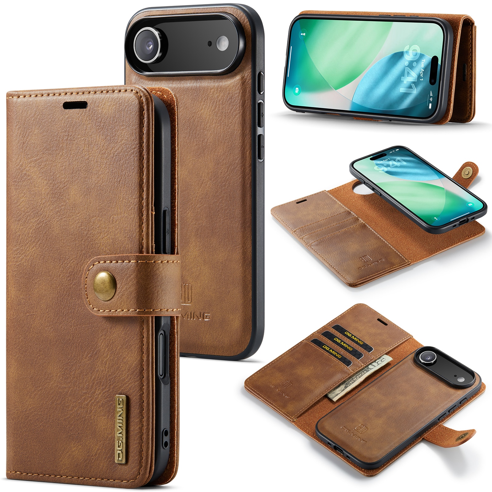 Handytasche Magnetische iPhone 17 Air Cognac
