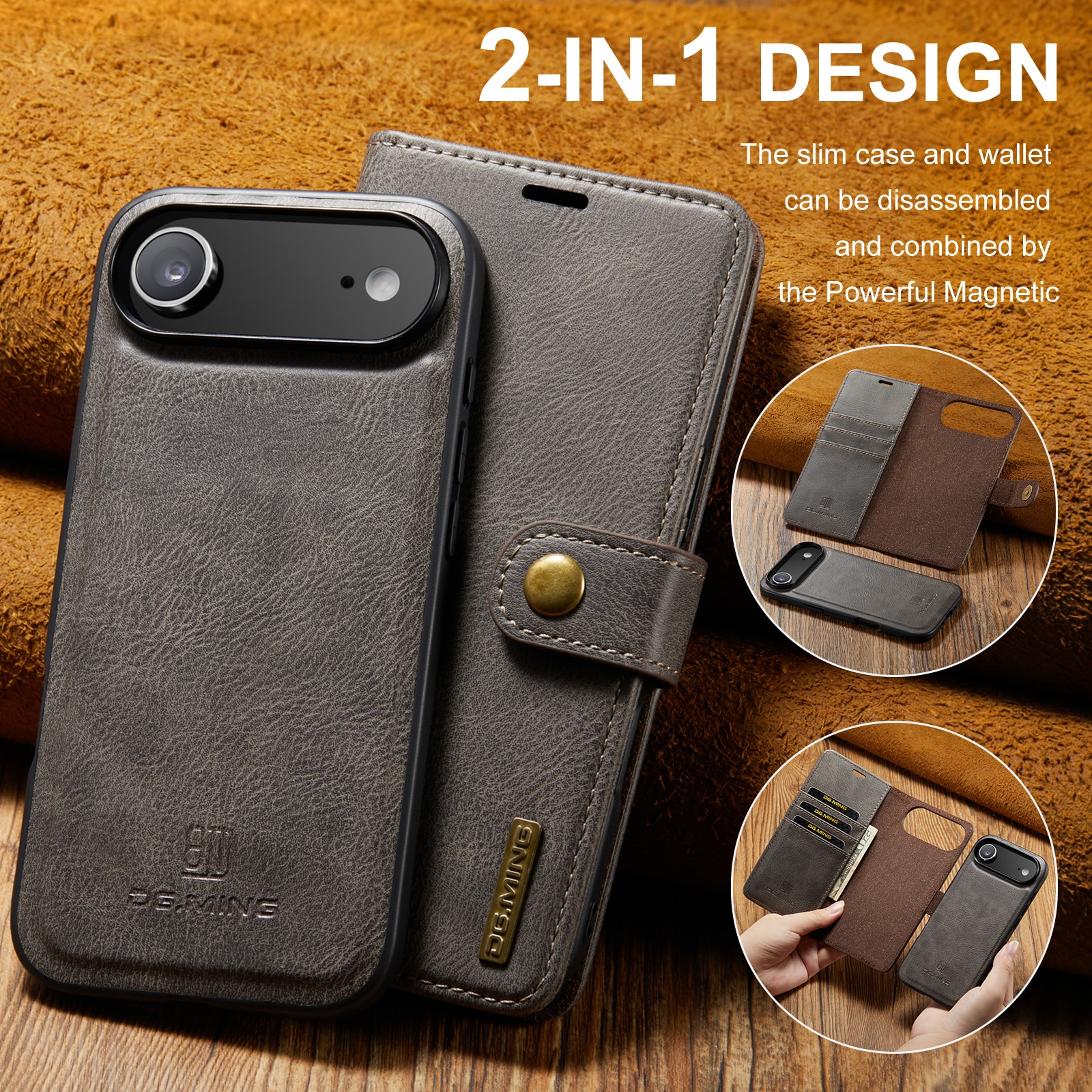 Handytasche Magnetische iPhone 17 Air Brown