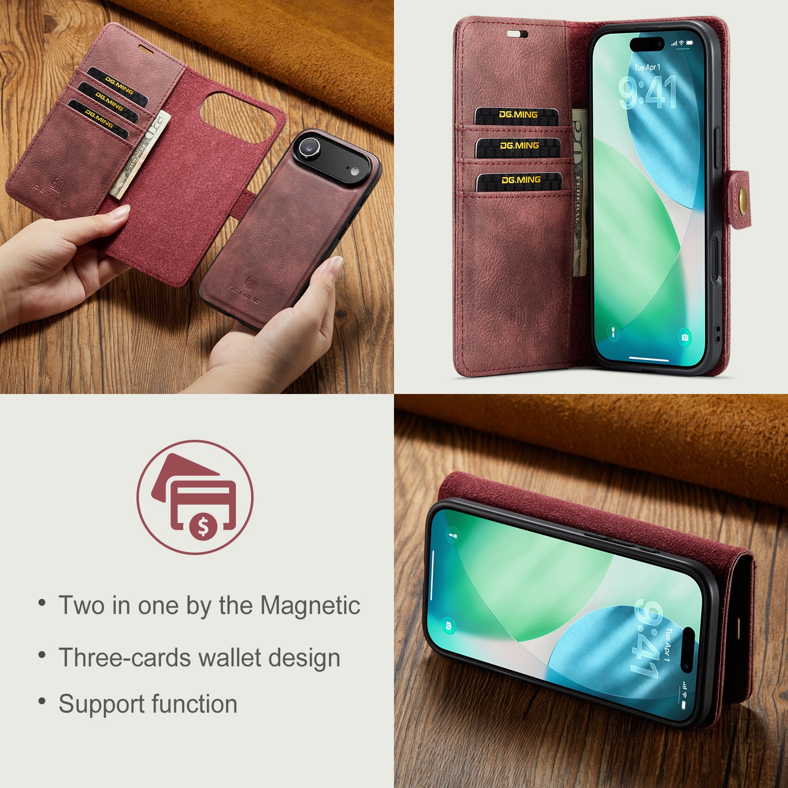 Handytasche Magnetische iPhone 17 Air Red