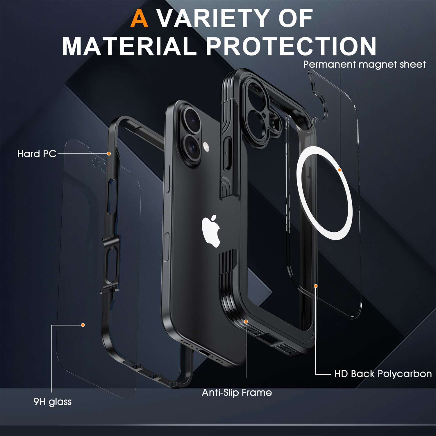 iPhone 17 Premium Full Protection Case Black