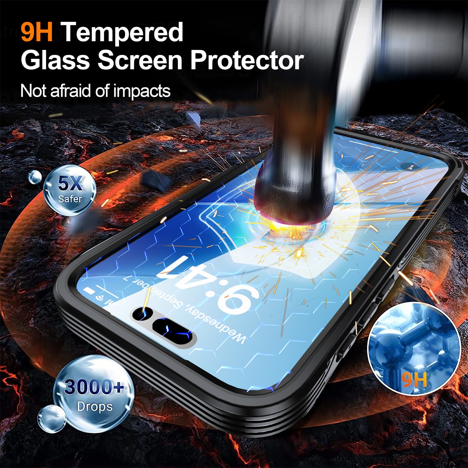 iPhone 17 Pro Premium Full Protection Case Black