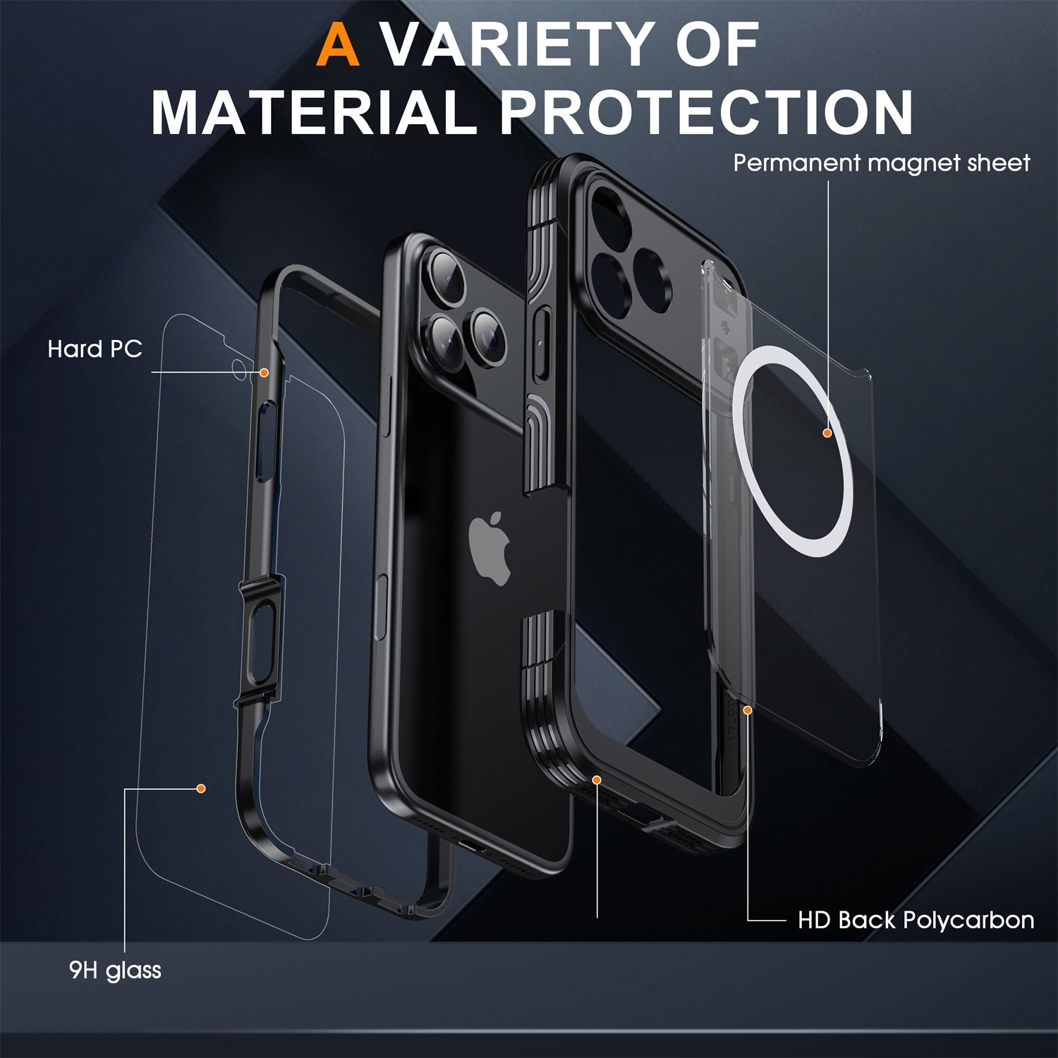 iPhone 17 Pro Premium Full Protection Case Black
