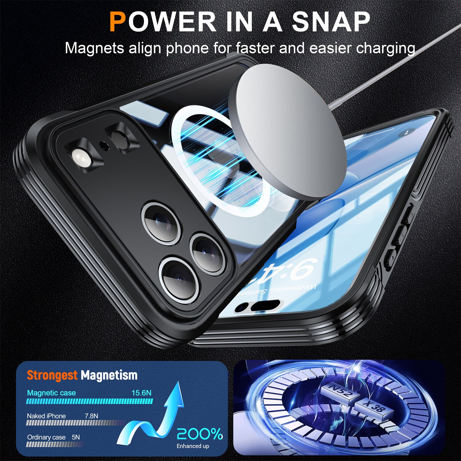 iPhone 17 Pro Max Premium Full Protection Case Black