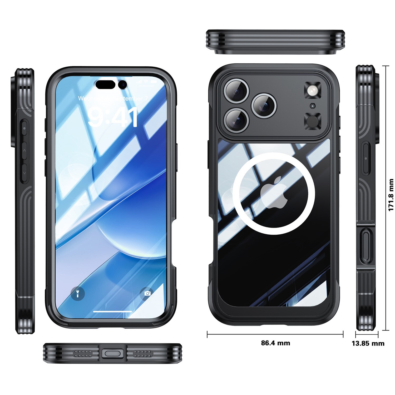 iPhone 17 Pro Max Premium Full Protection Case Black